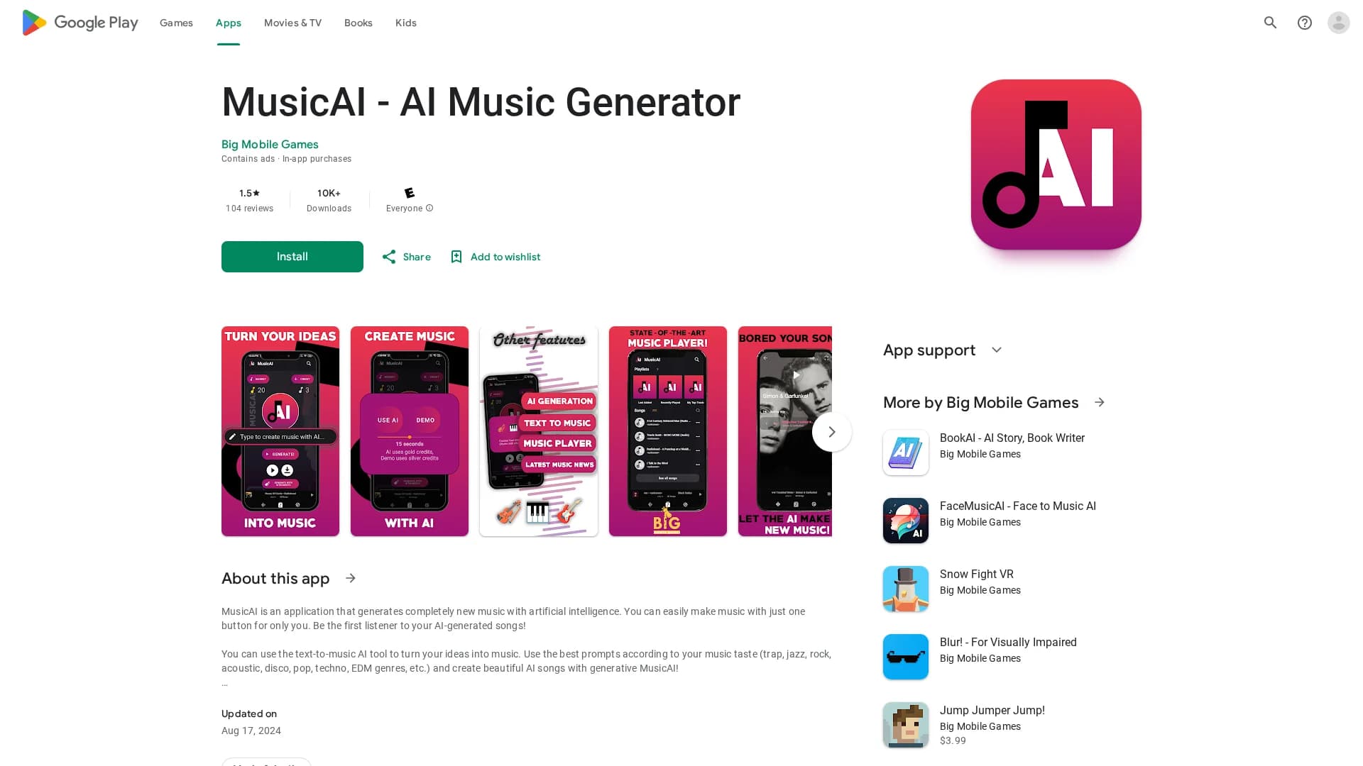 musicai-ai-music-generator homepage