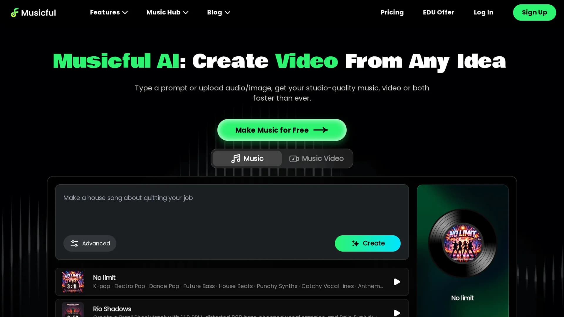musicful homepage