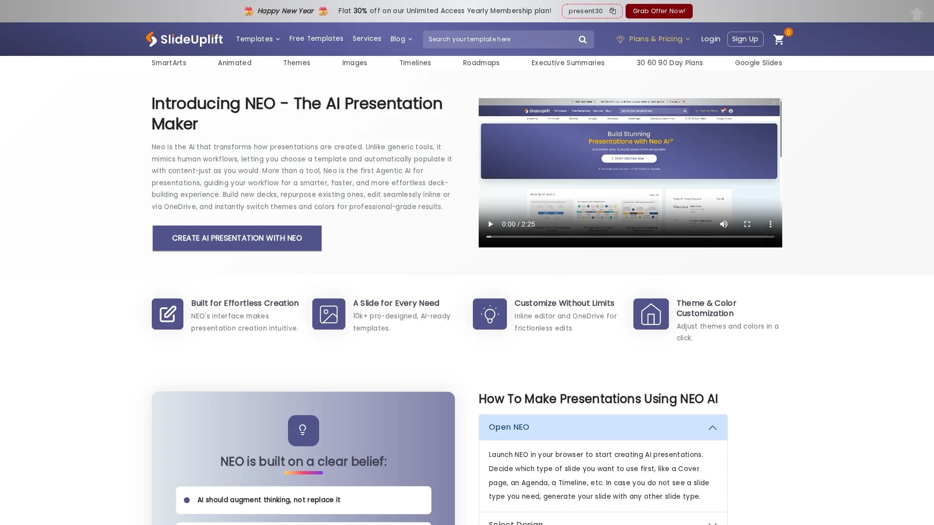 neo-ai-presentation-maker homepage