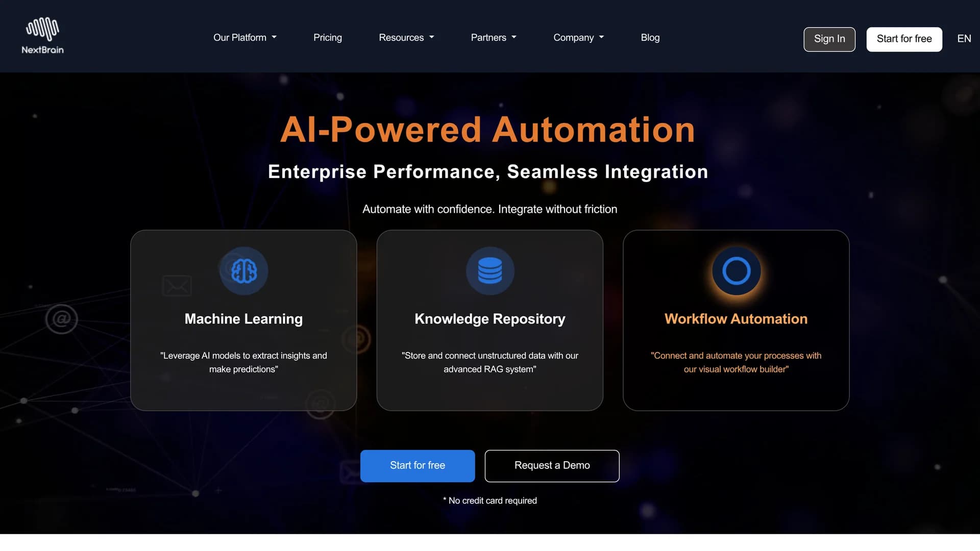 nextbrain-ai homepage