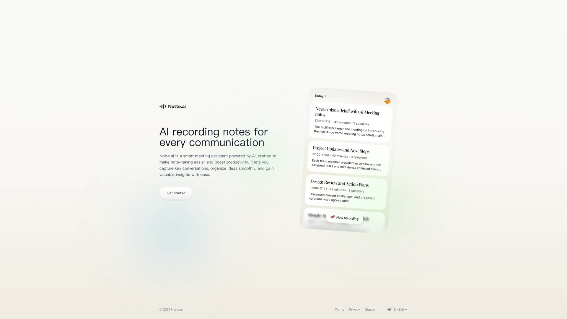 notte-ai homepage