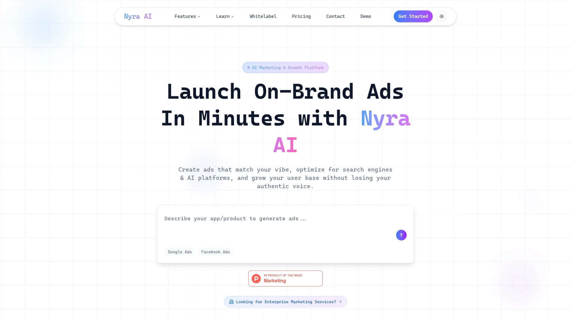 nyra-ai homepage