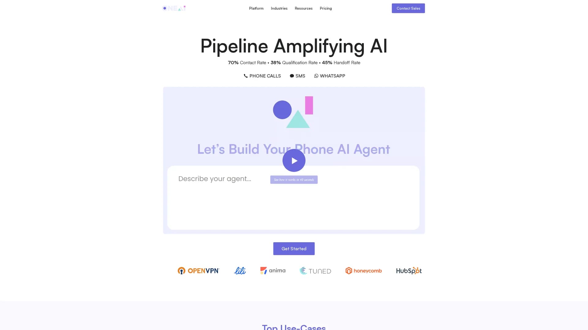 one-ai homepage