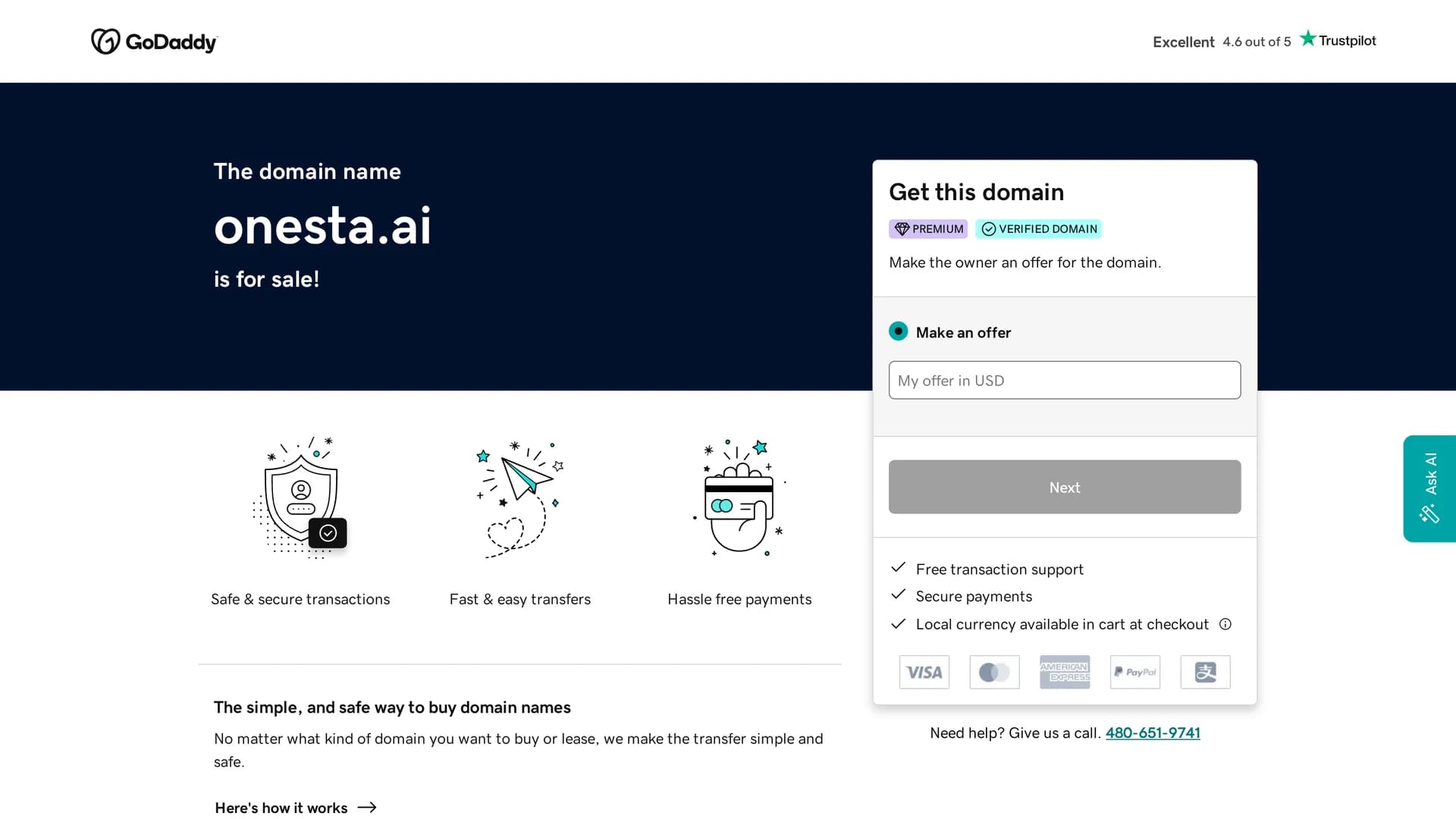onesta-ai homepage
