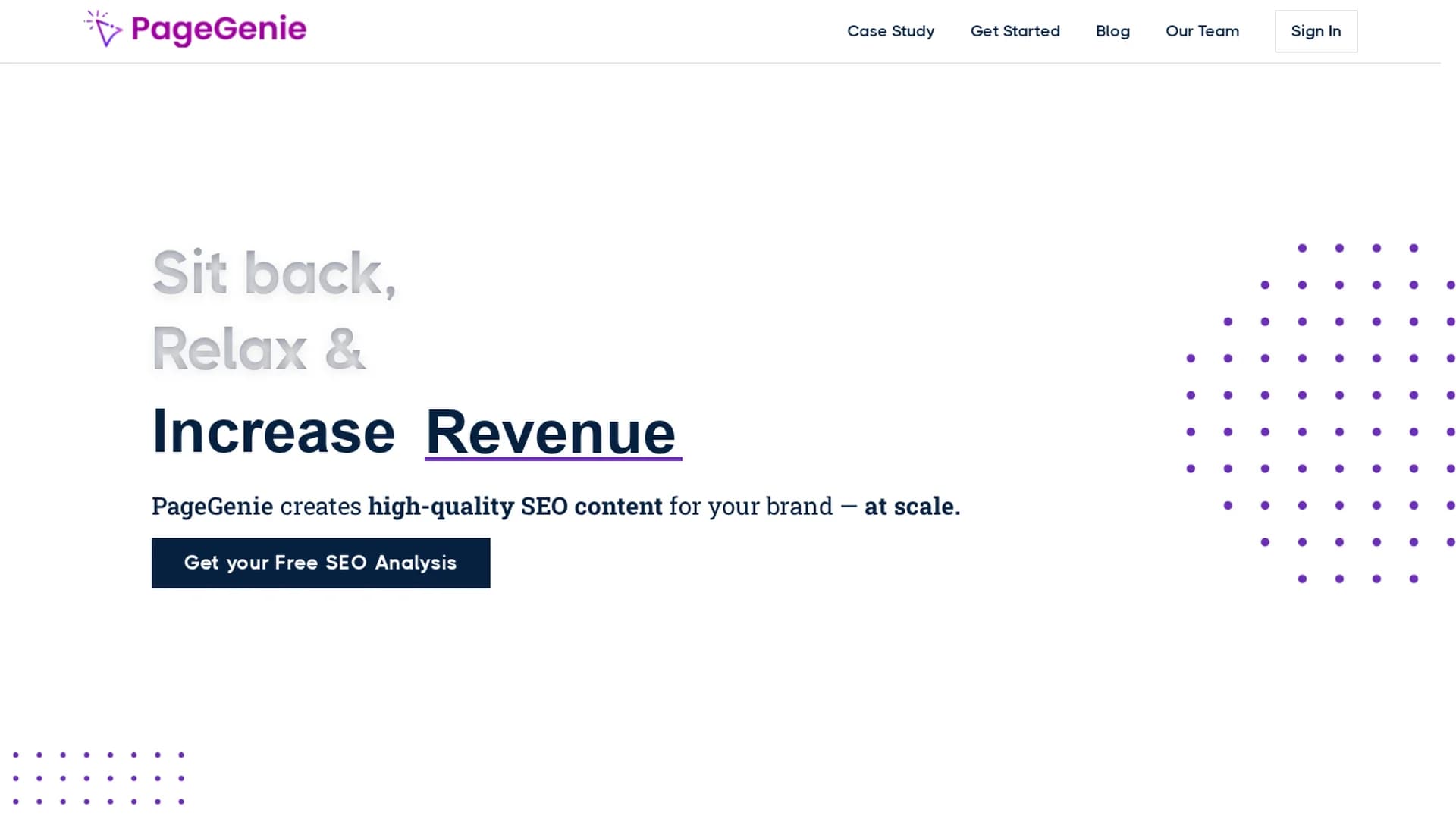 pagegenie homepage