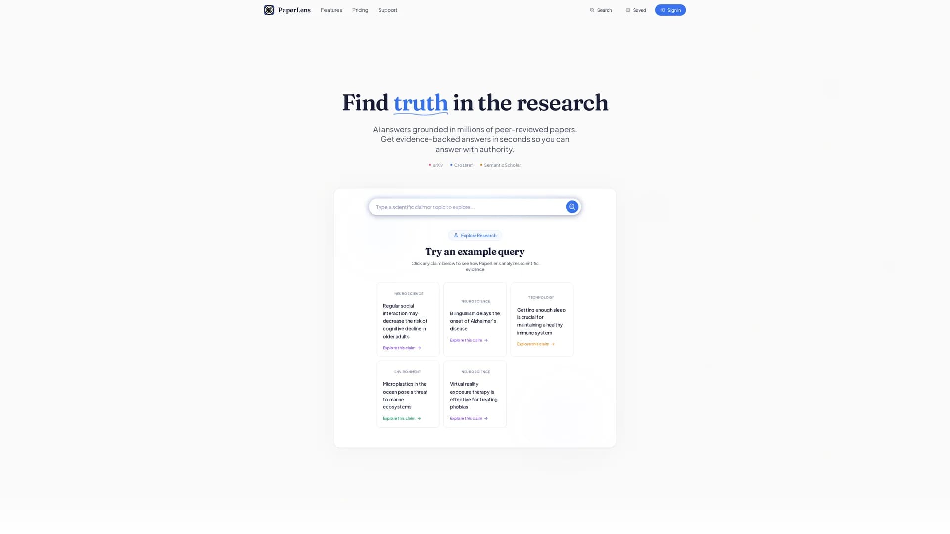 paperlens homepage