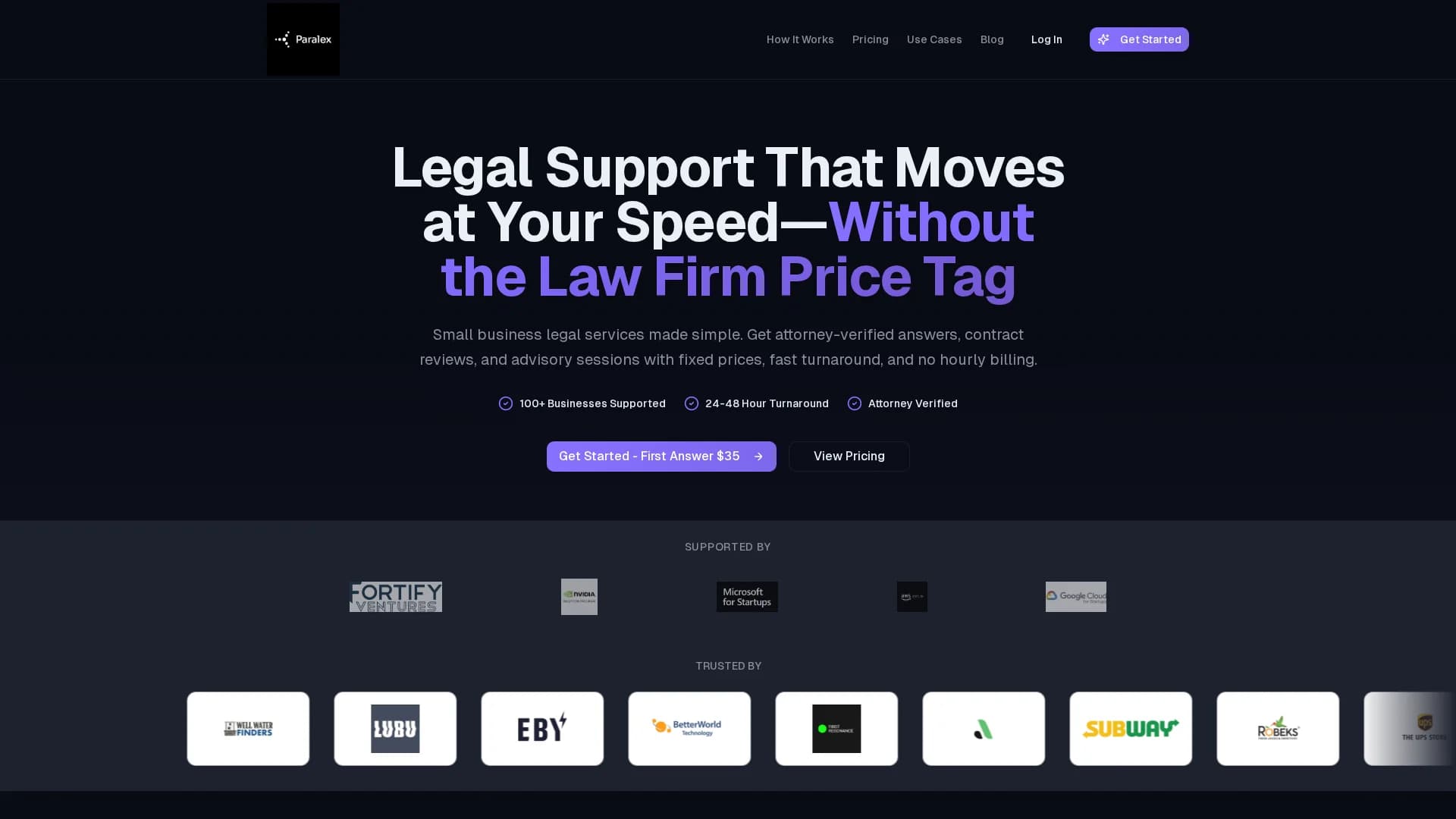 paralex-ai homepage