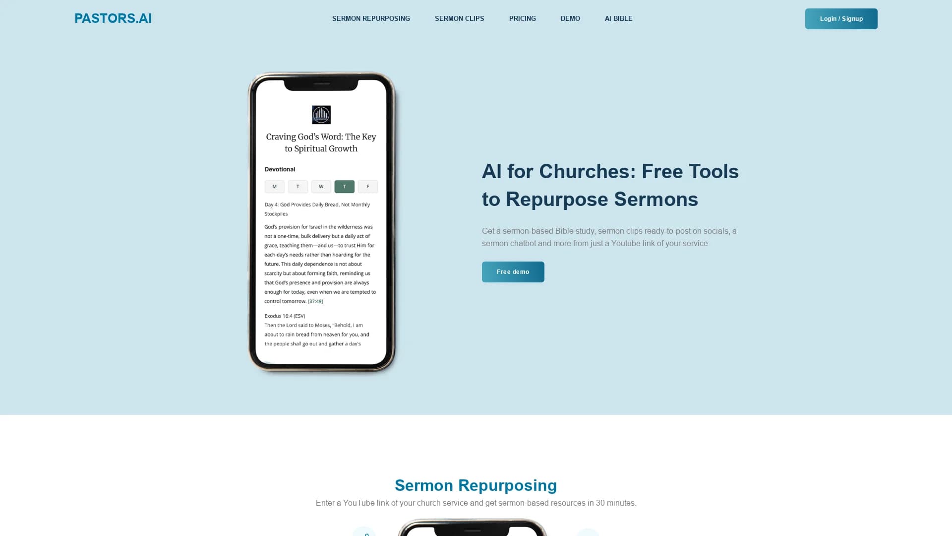pastors-ai homepage