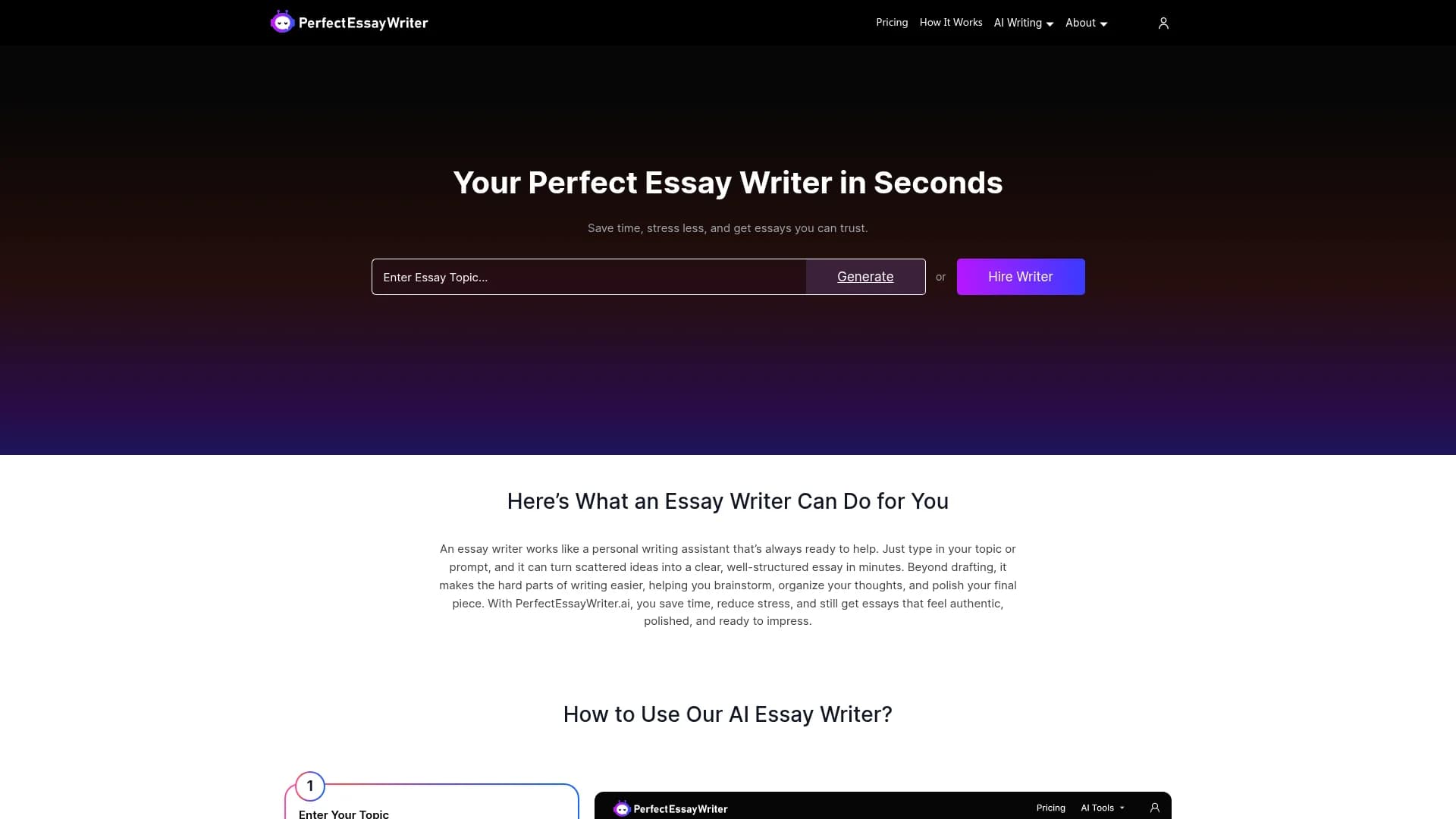 perfectessaywriterai homepage