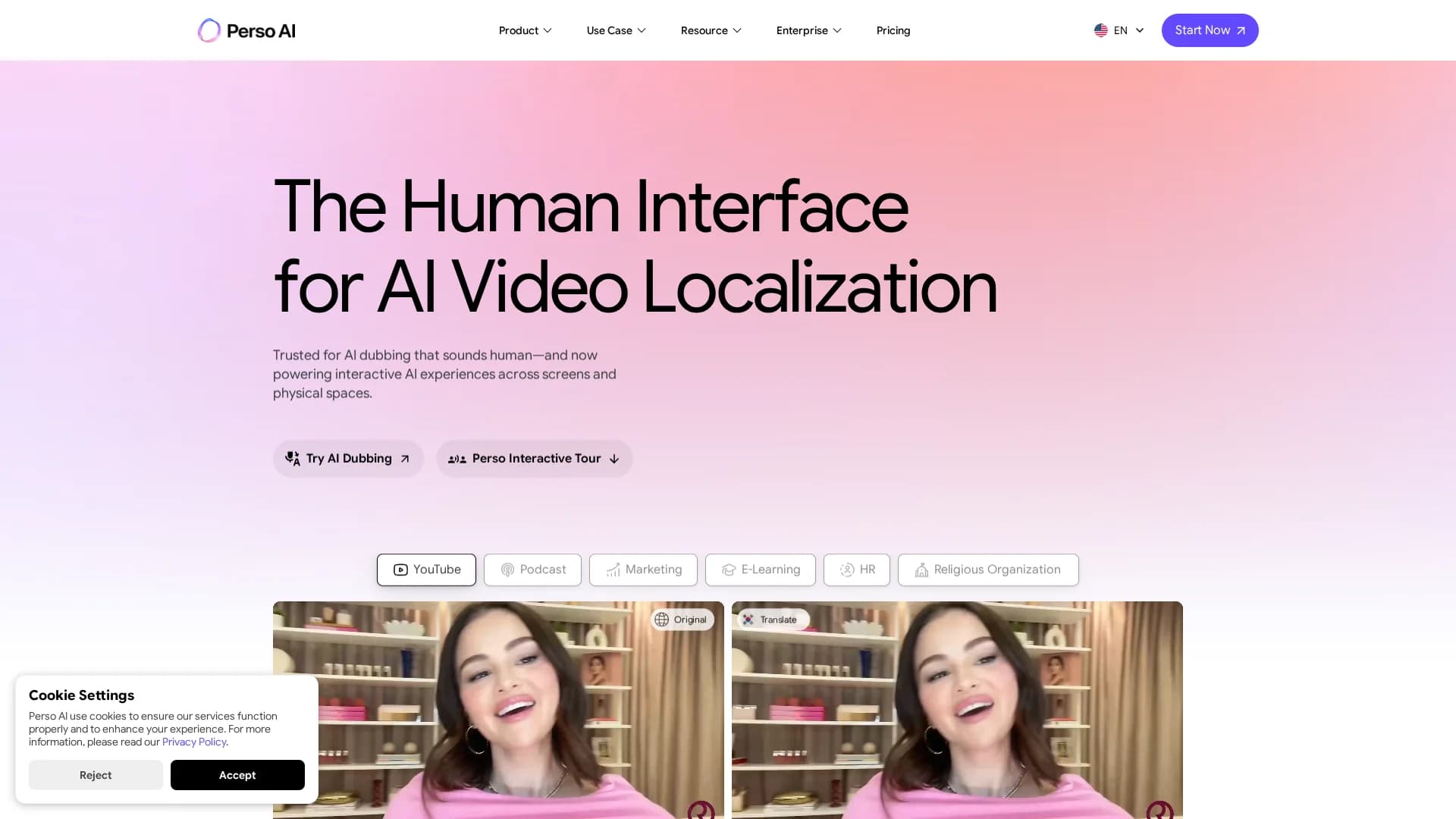 perso-ai homepage