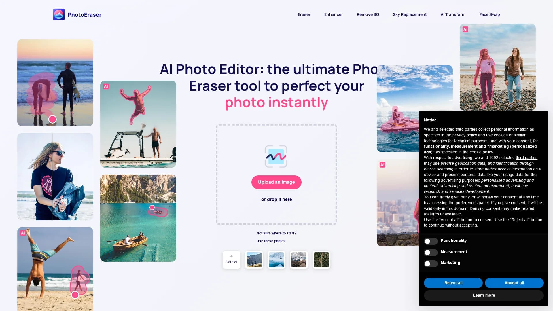photo-eraser homepage