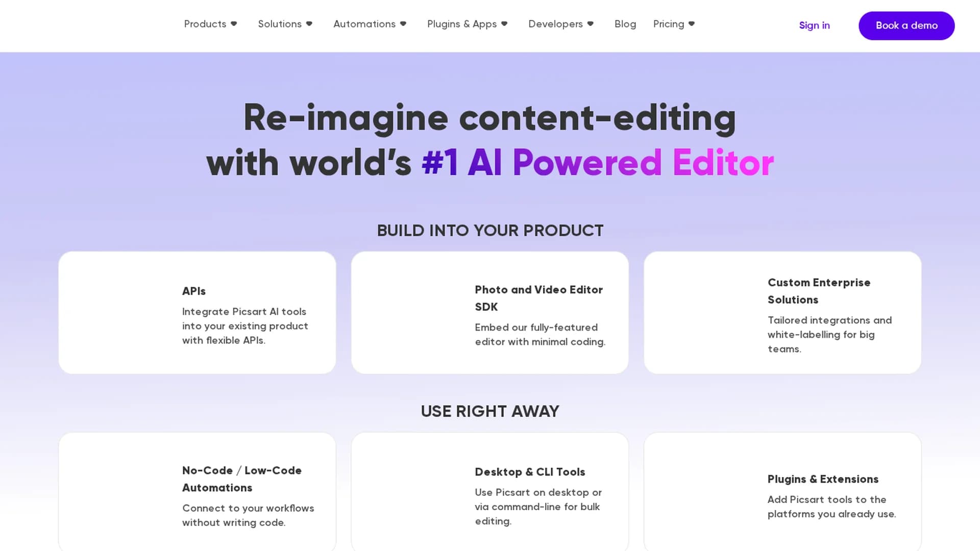 picsart-creative-apis homepage