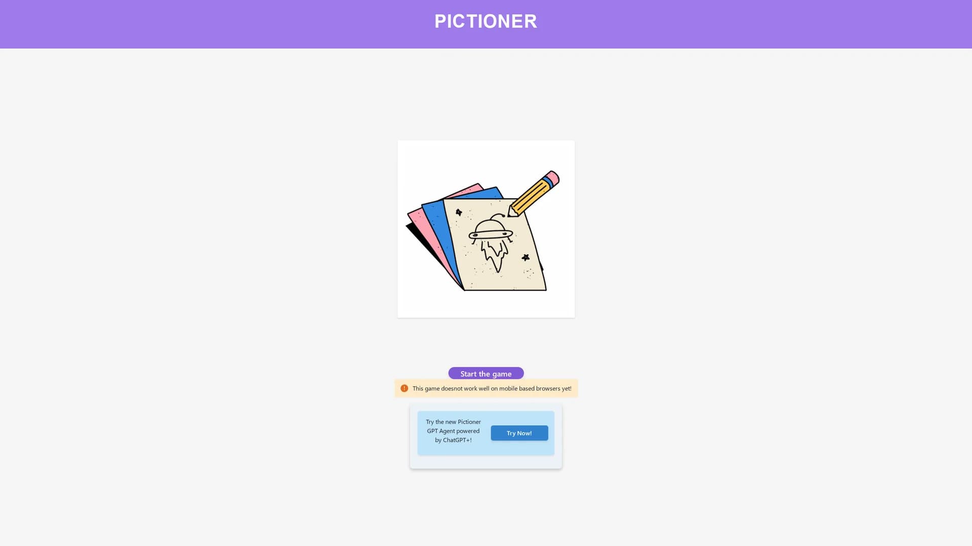 pictioner homepage