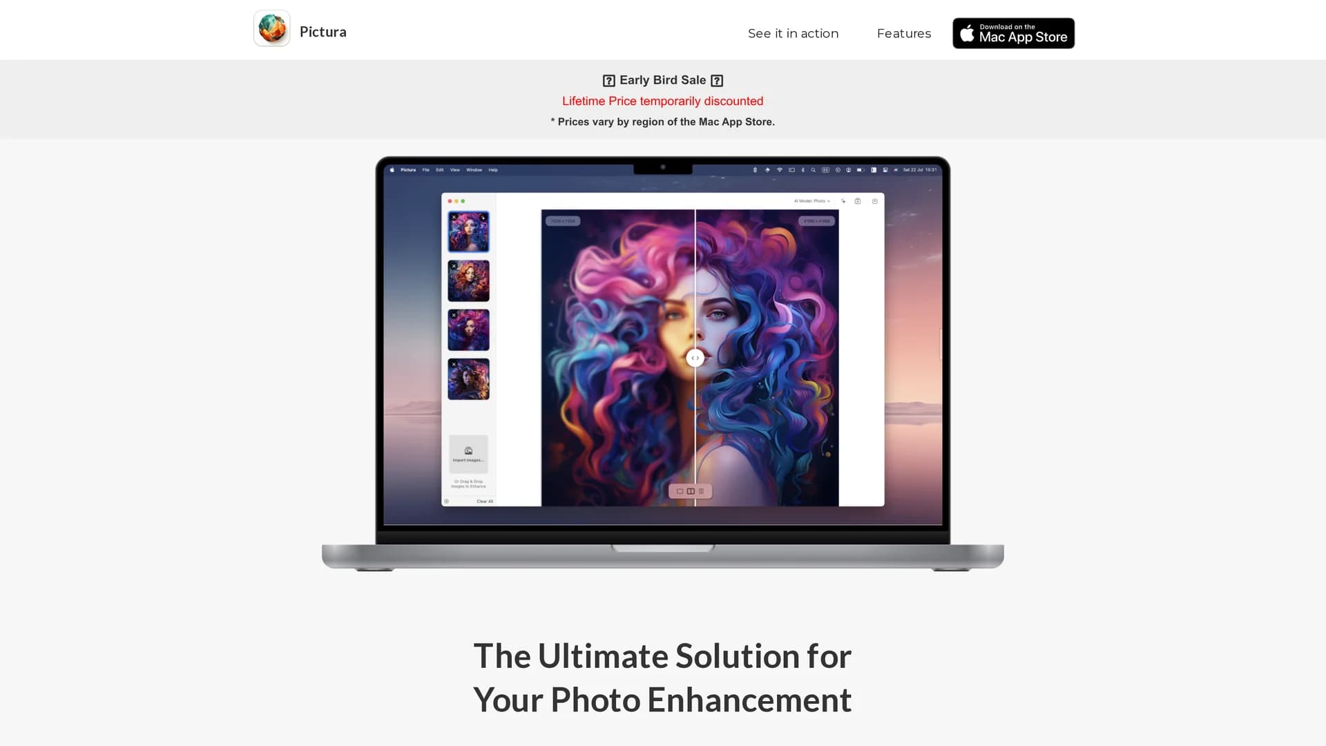pictura-ai-photo-enhancer homepage