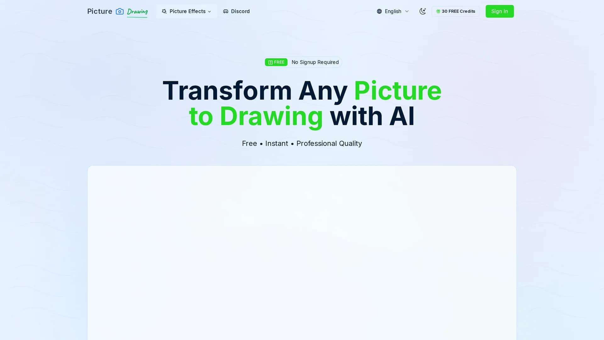 picture-to-drawing homepage