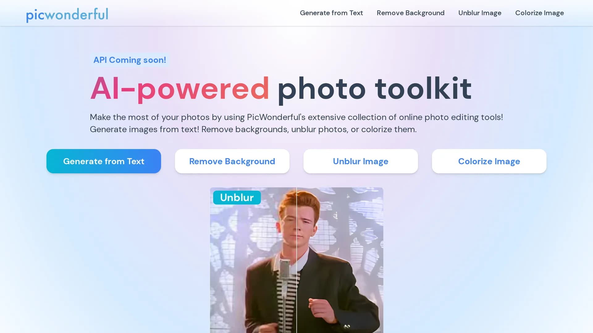 picwonderful homepage
