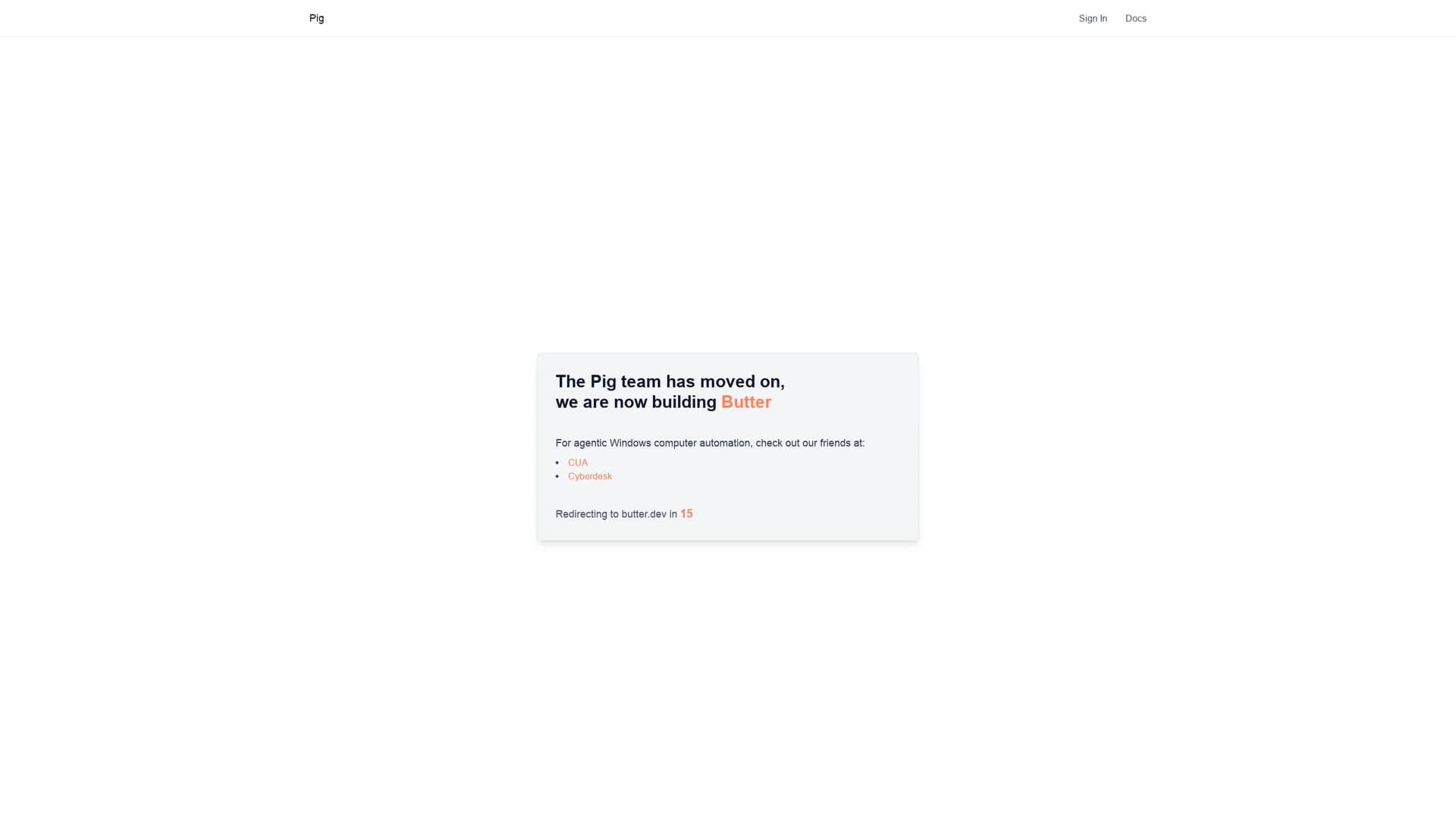 pig homepage