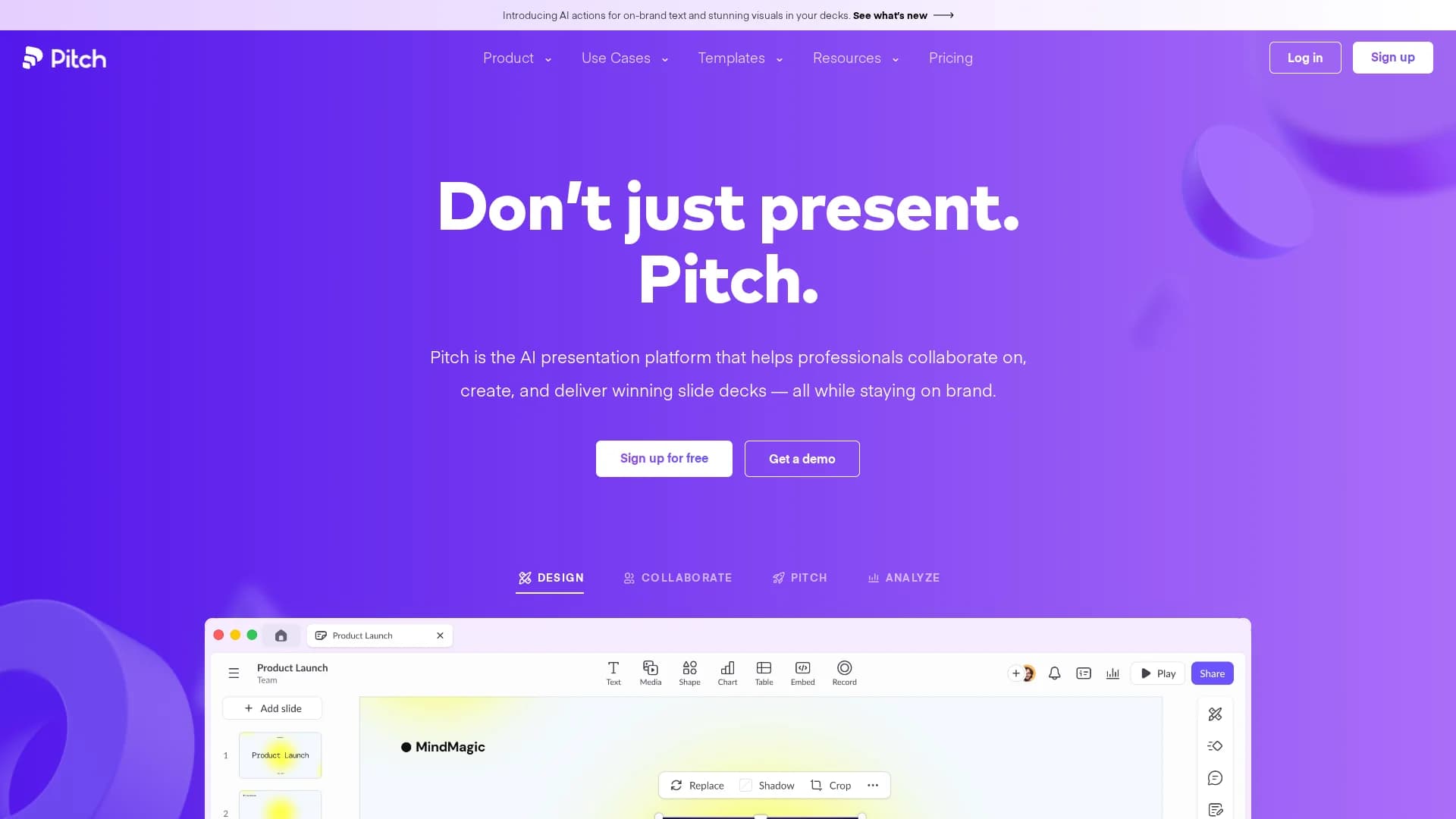 pitch homepage