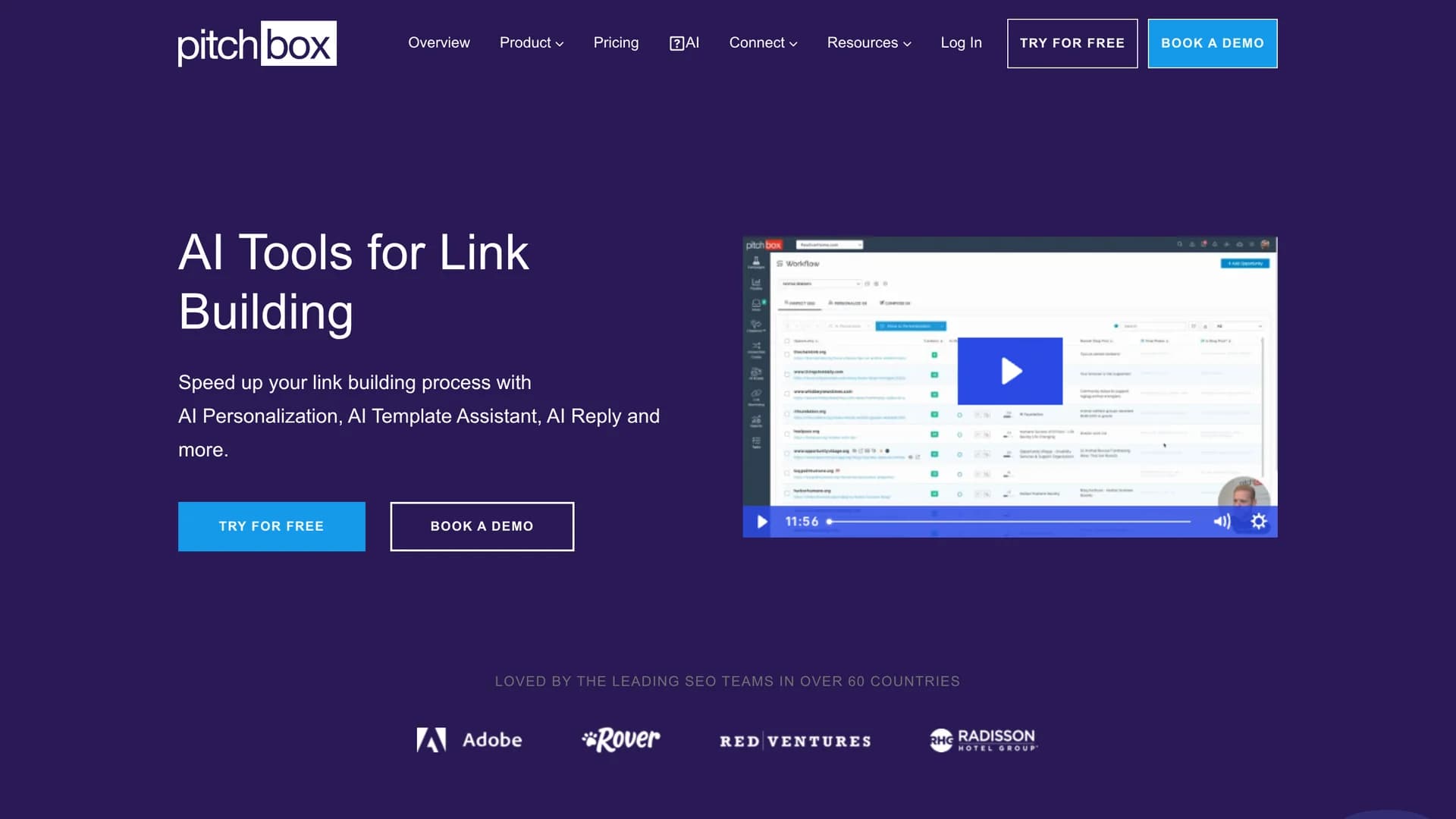 pitchbox homepage