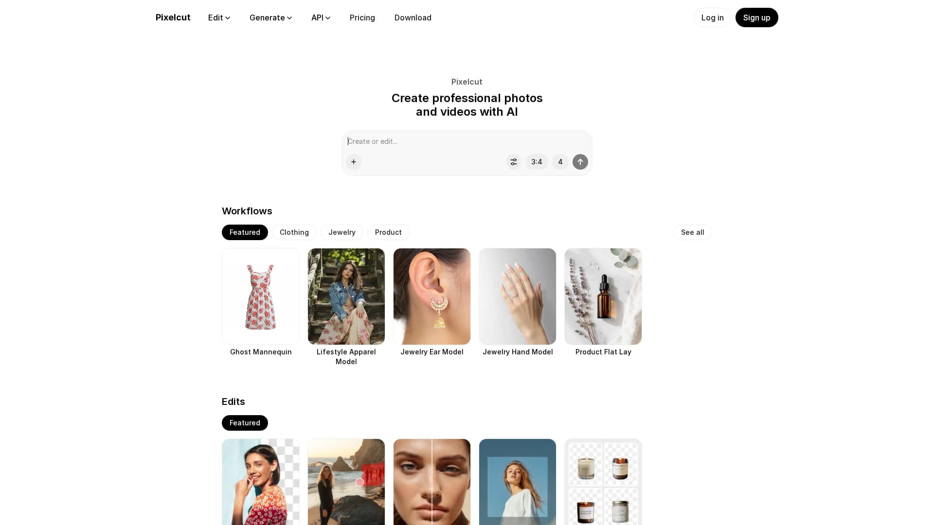 pixelcut homepage