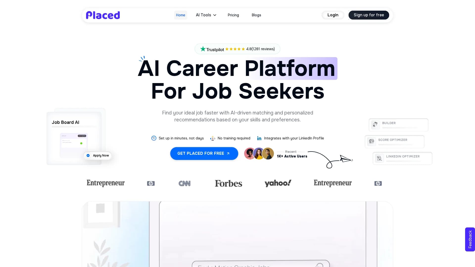 placed homepage