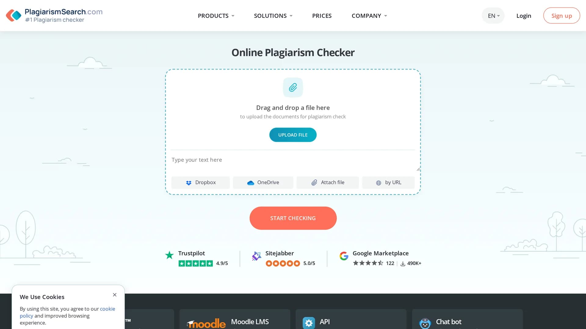 plagiarismsearch-com homepage