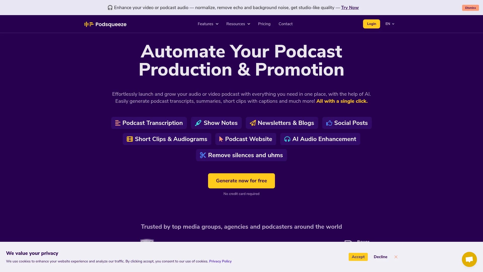 podsqueeze homepage