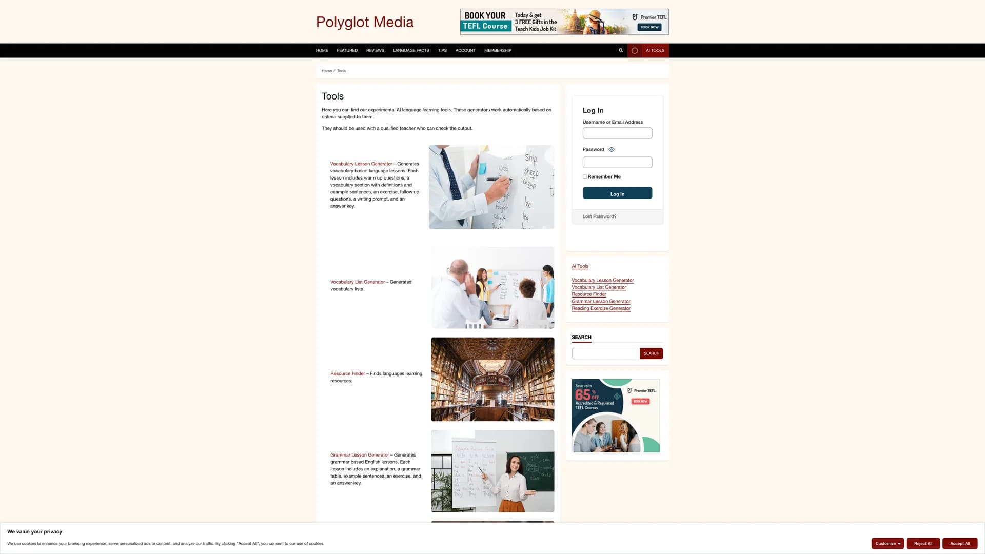 polyglot-media homepage