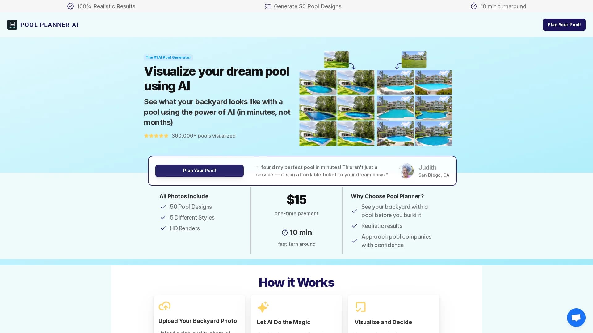 pool-planner-ai homepage