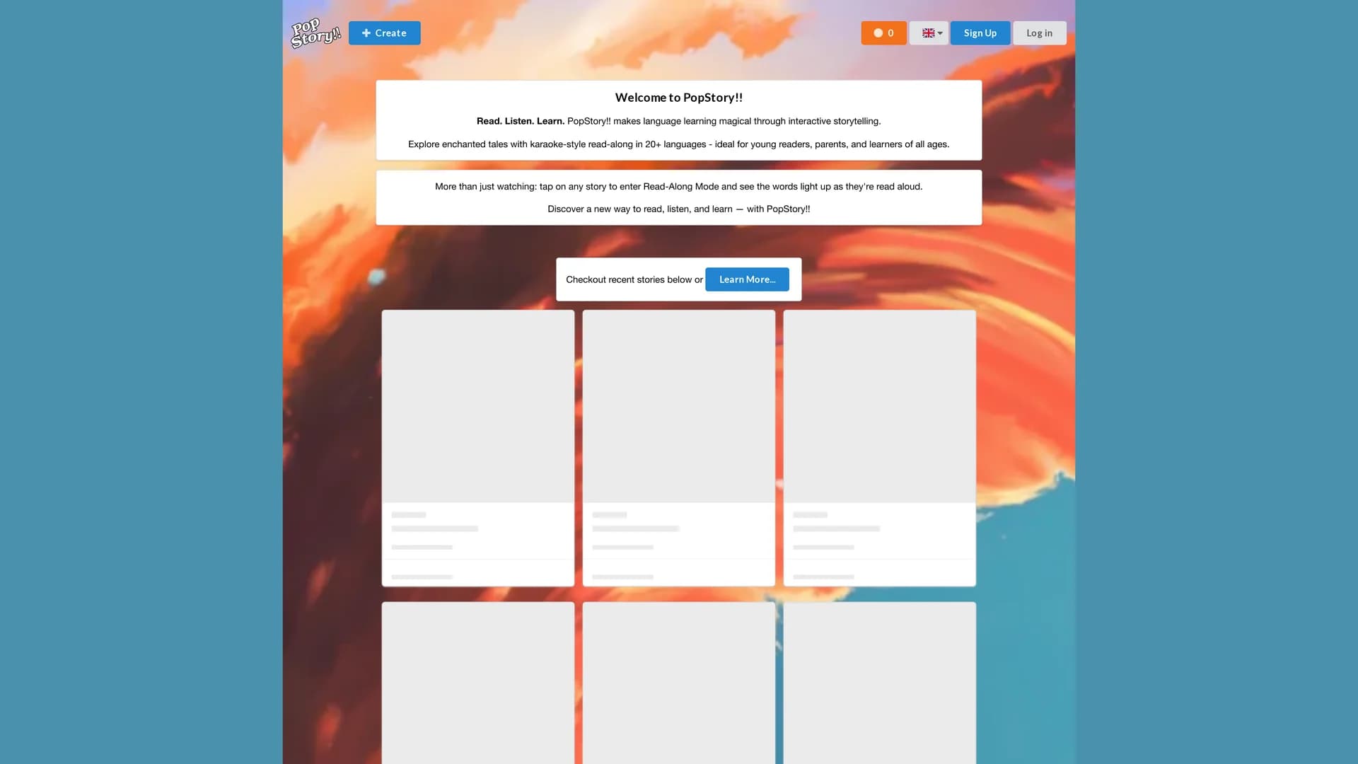 popstory homepage