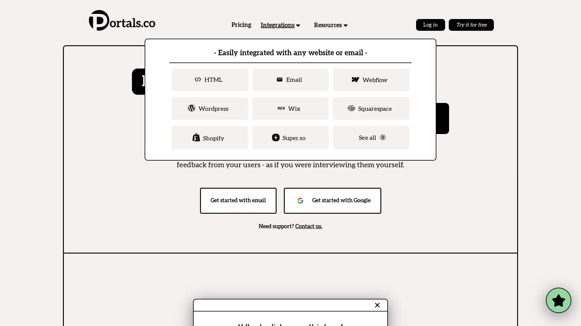 portals-co homepage
