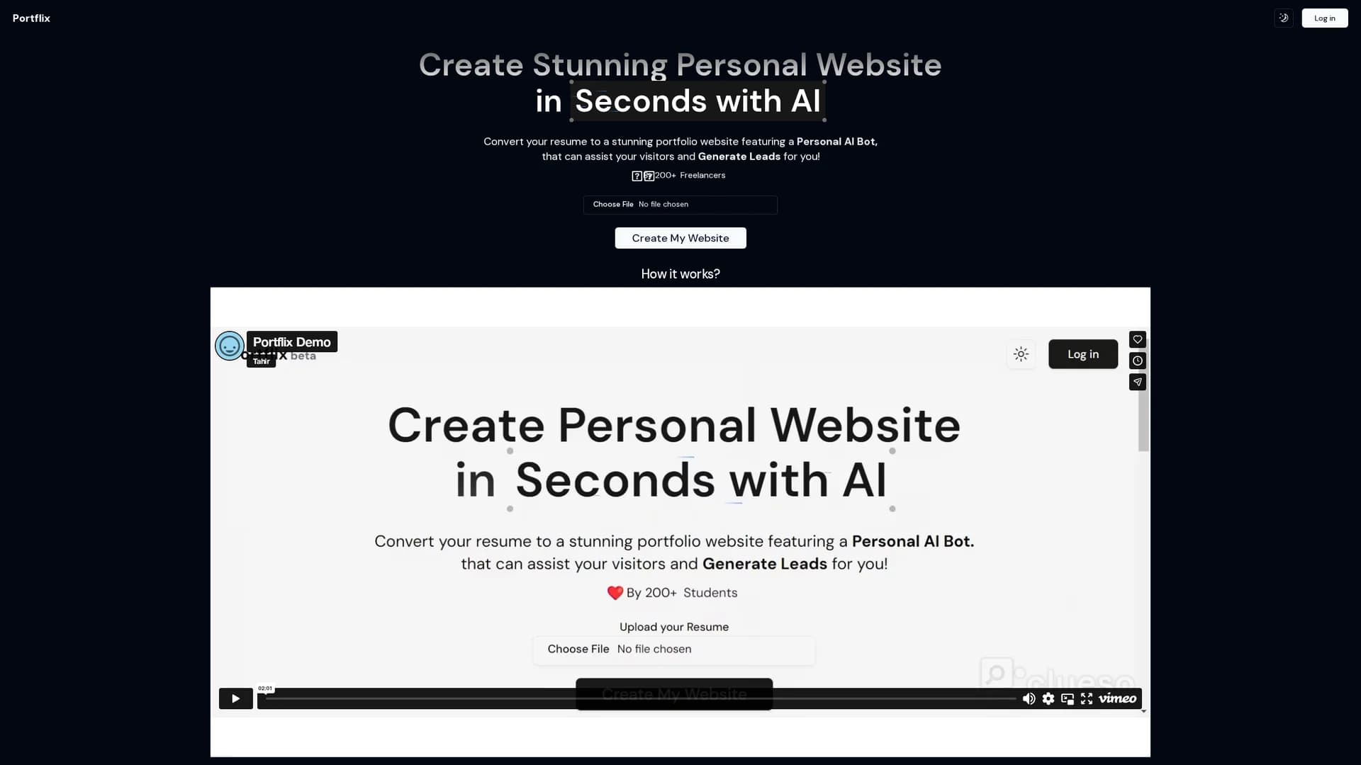 portflix homepage