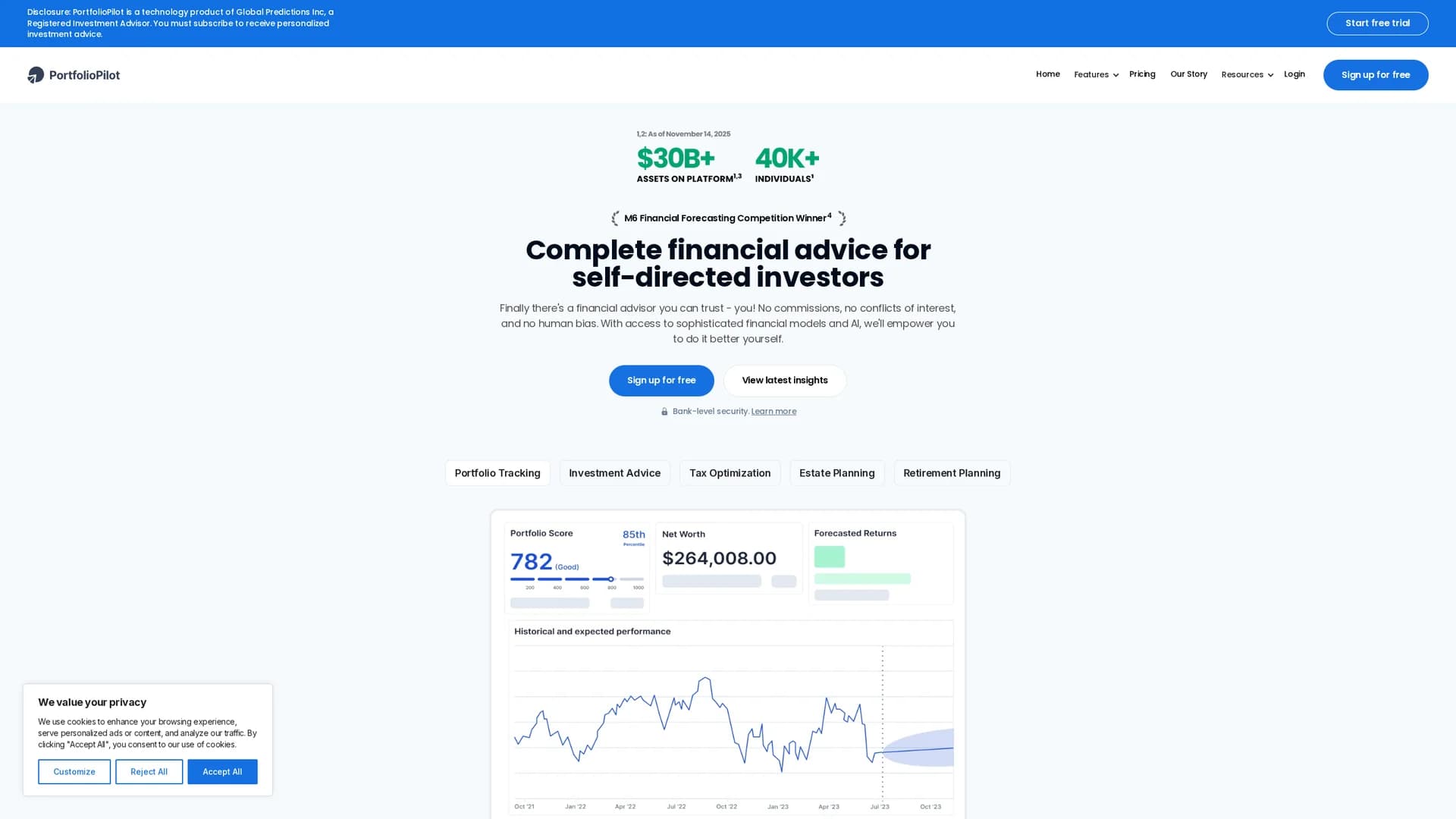 portfoliopilot-insights homepage