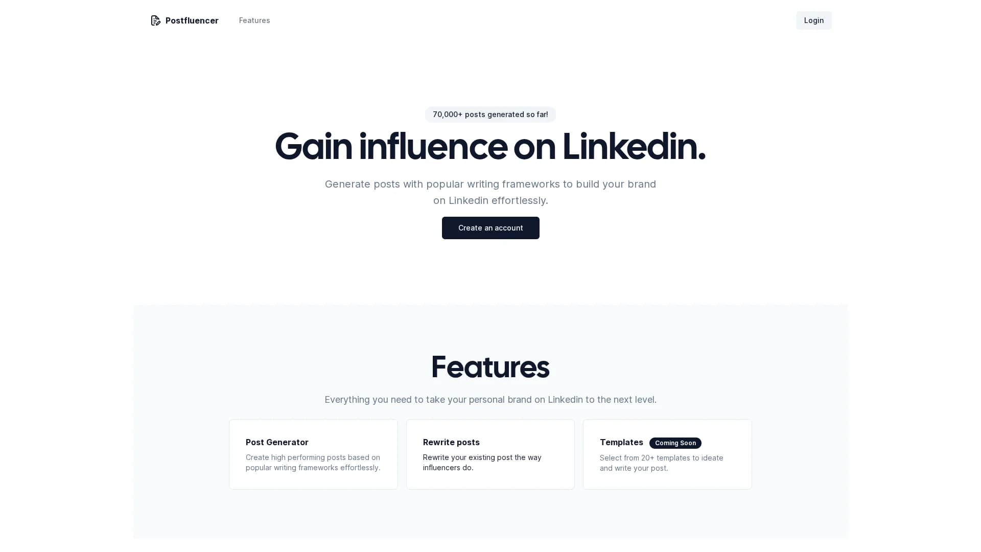 postfluencer homepage