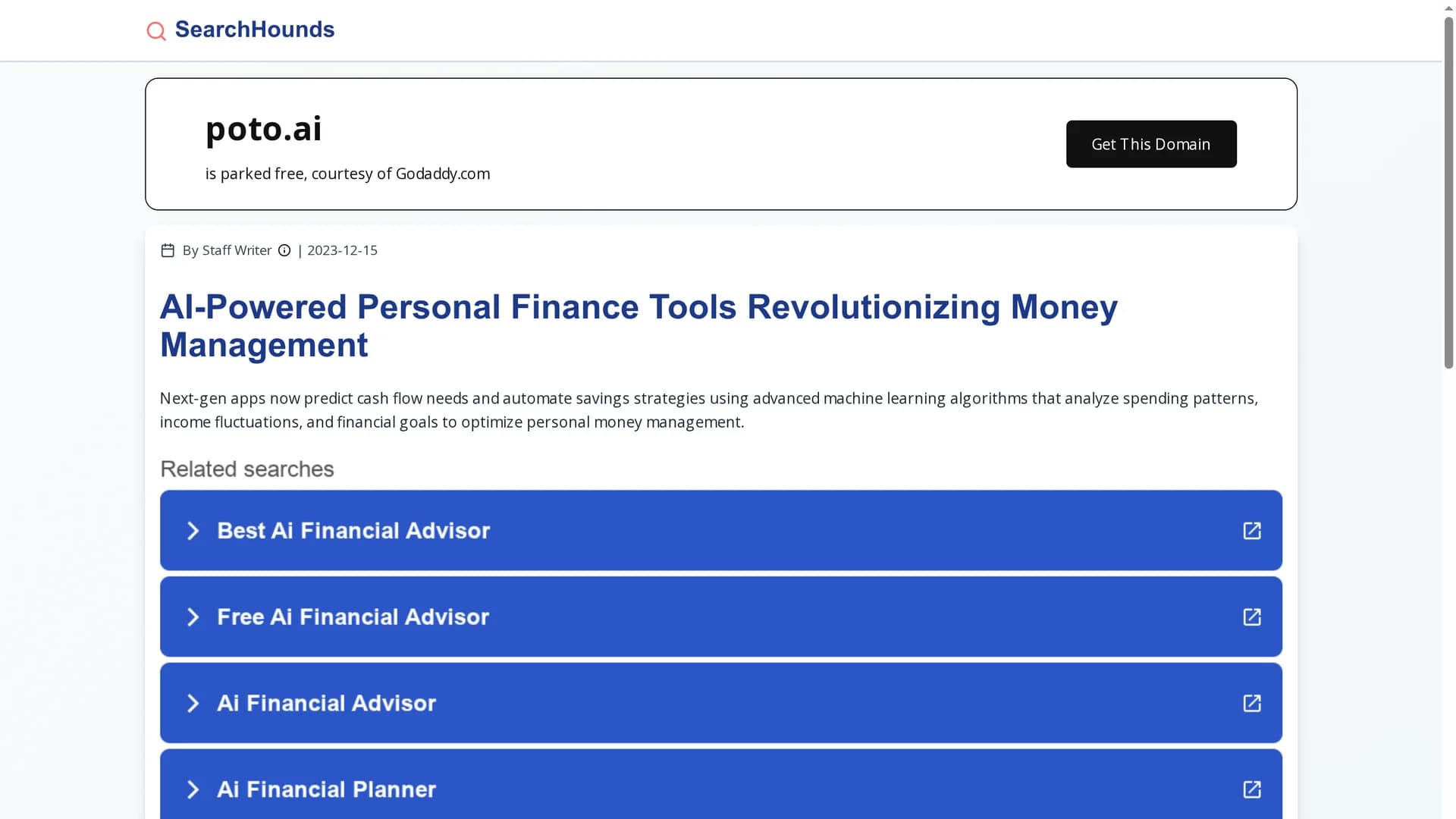 poto-ai homepage