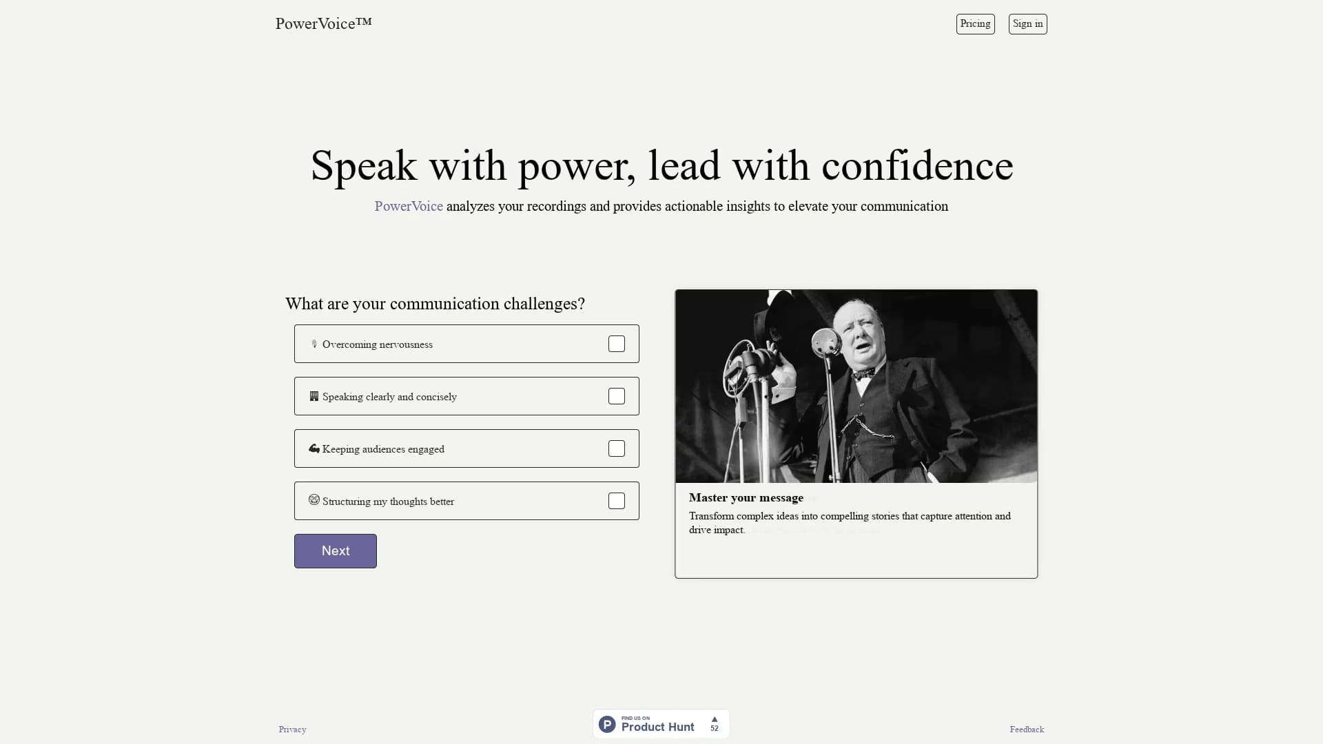 powervoice homepage
