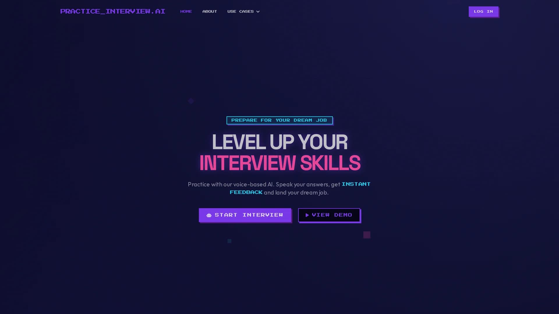 practiceinterview-ai homepage