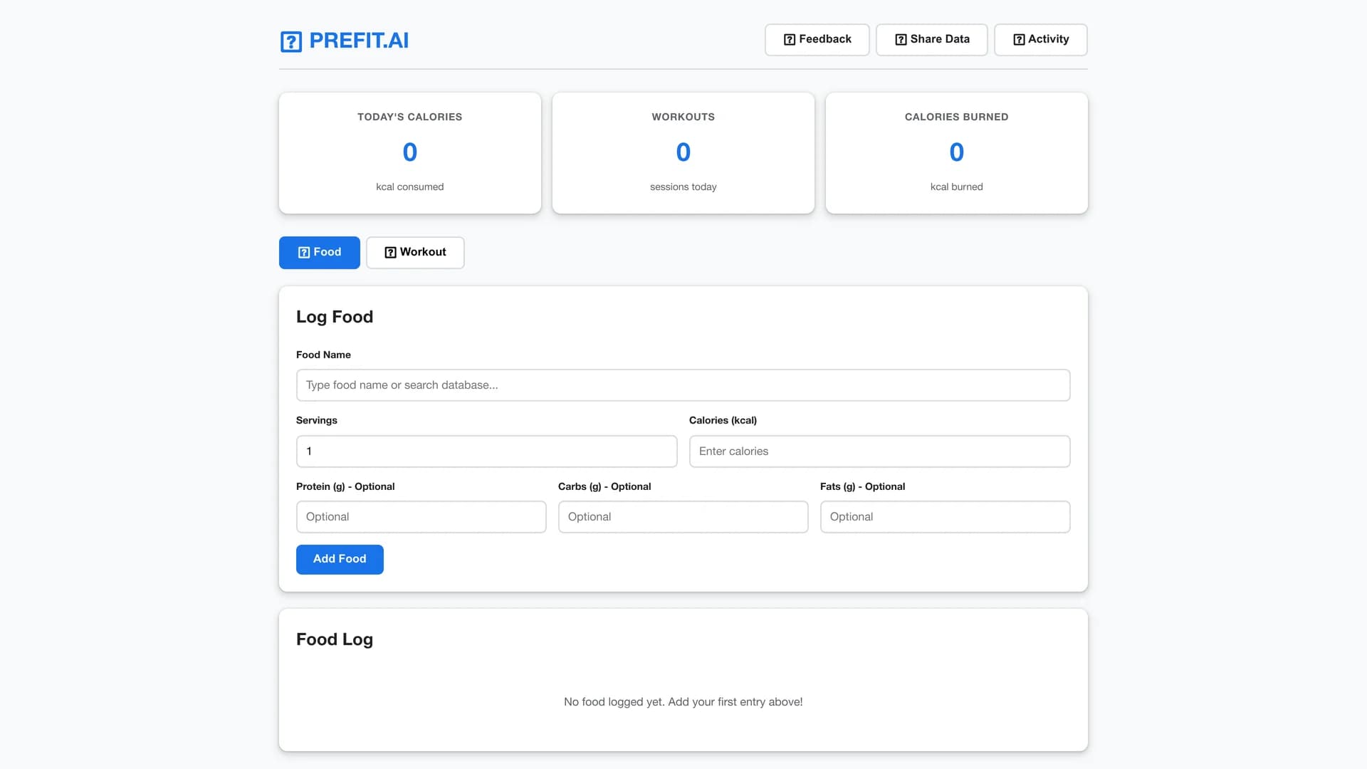 prefit-ai homepage