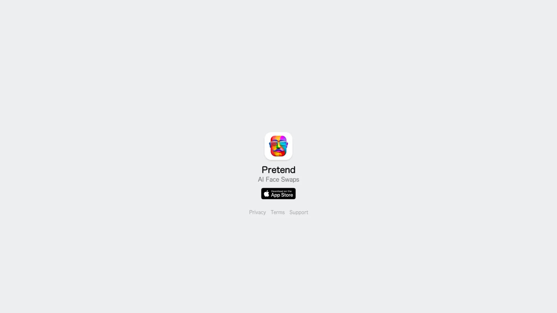 pretend-app homepage
