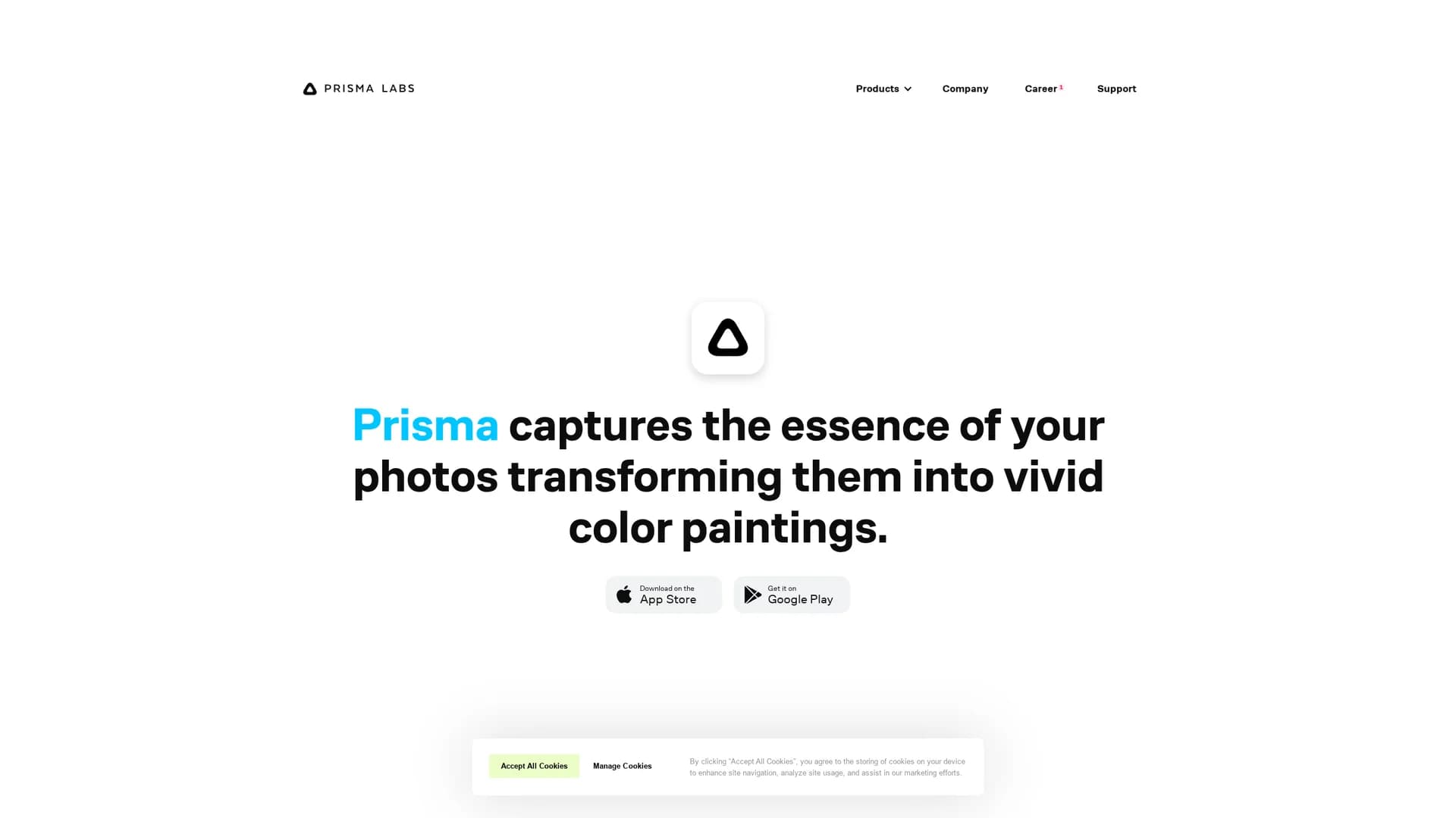 prisma homepage