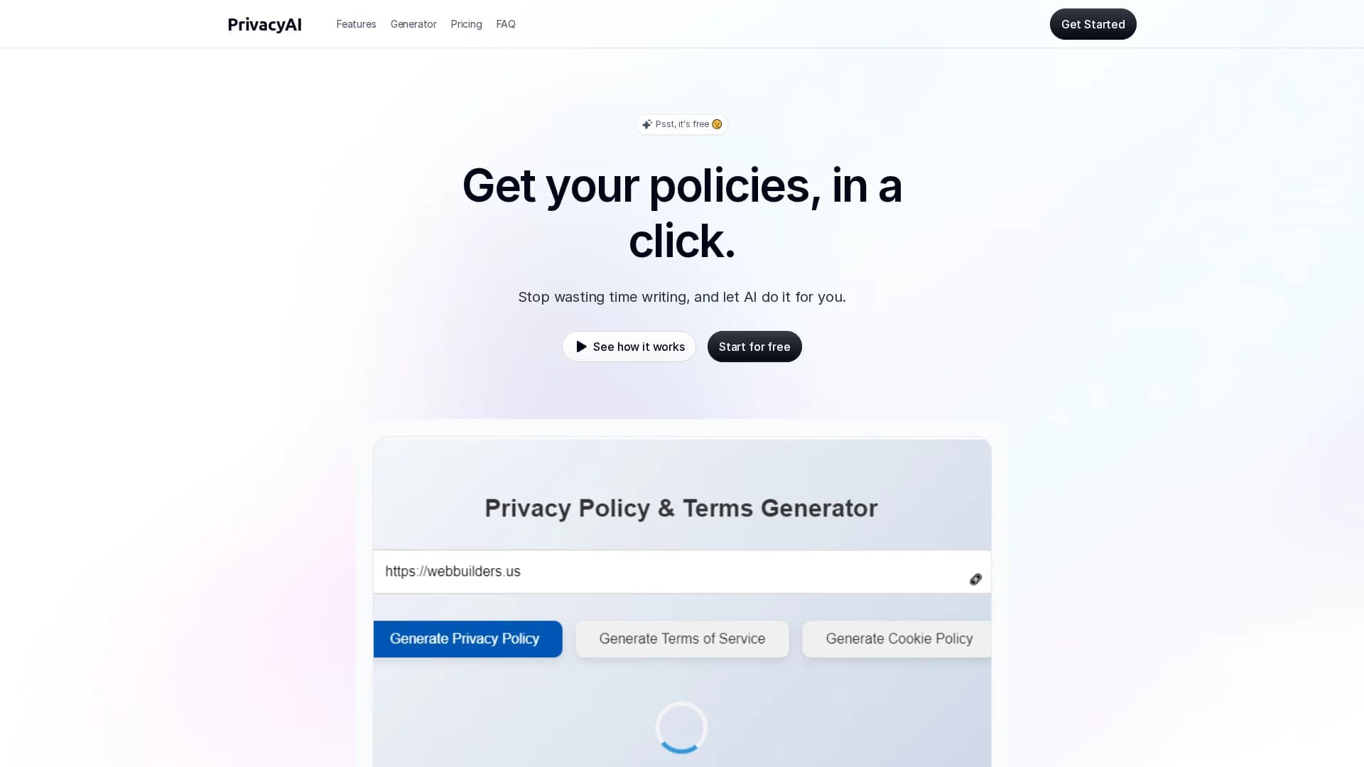 privacyai homepage