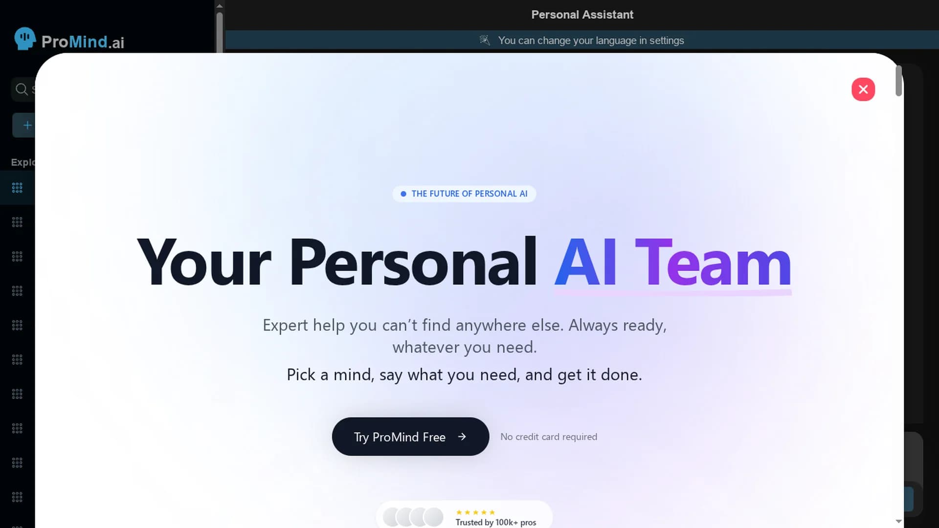 promind-ai homepage