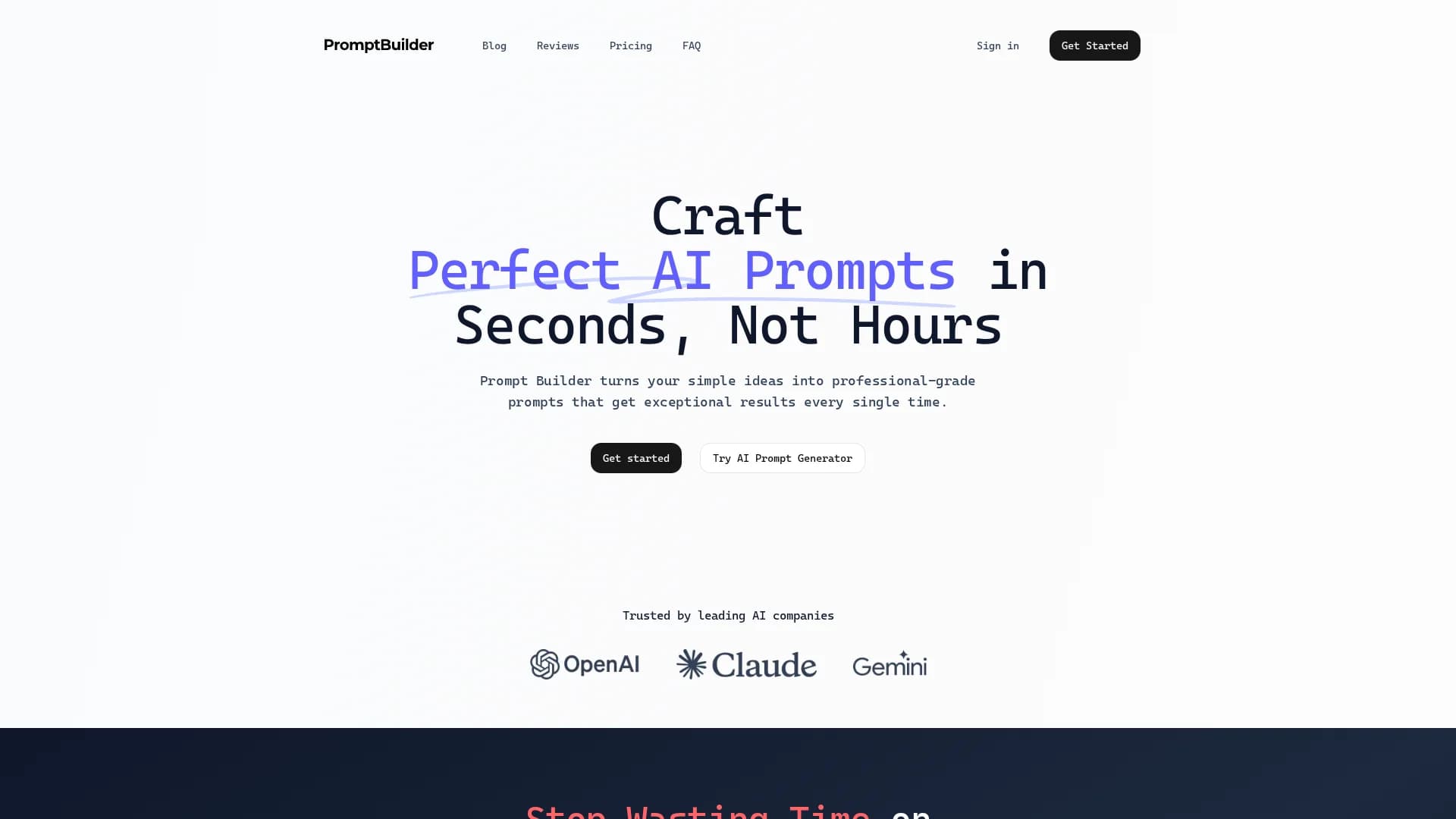 prompt-builder homepage