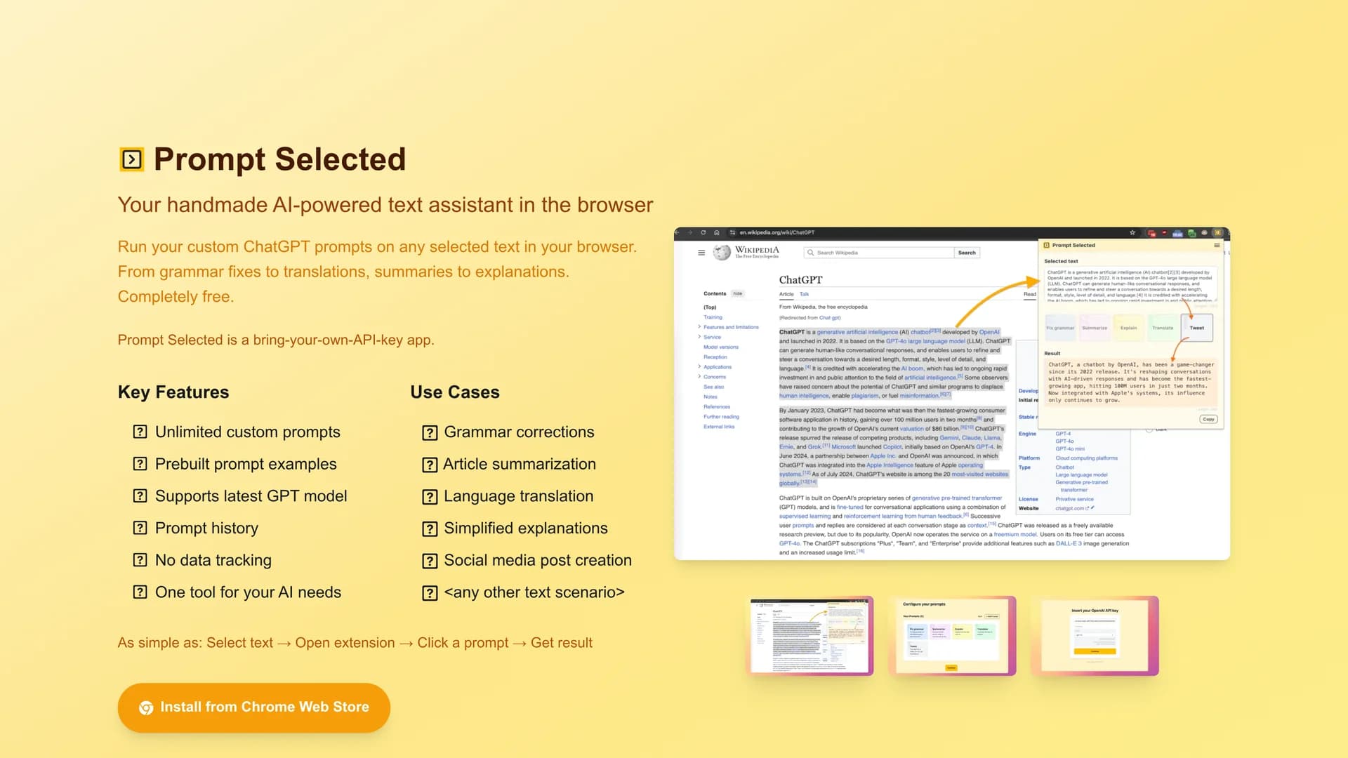 prompt-selected homepage