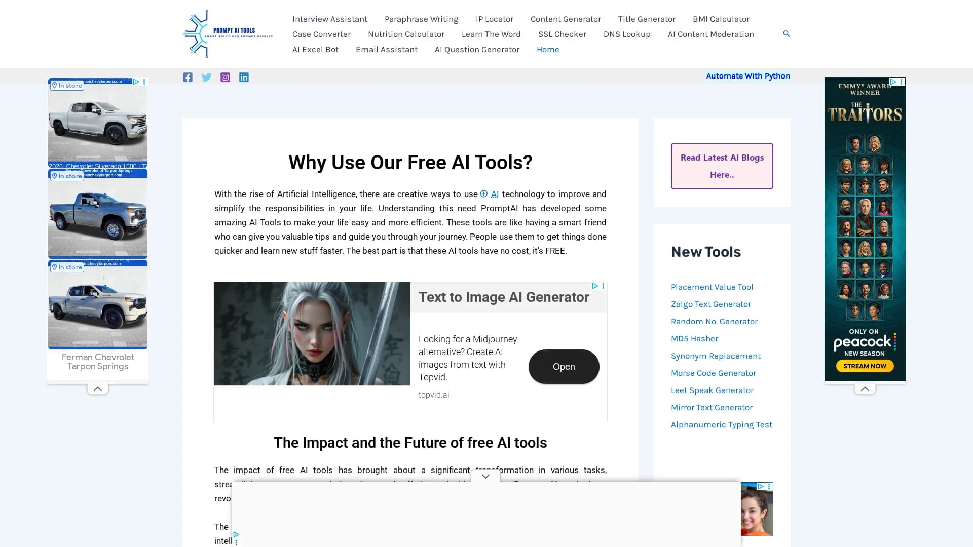 promptai-tools homepage