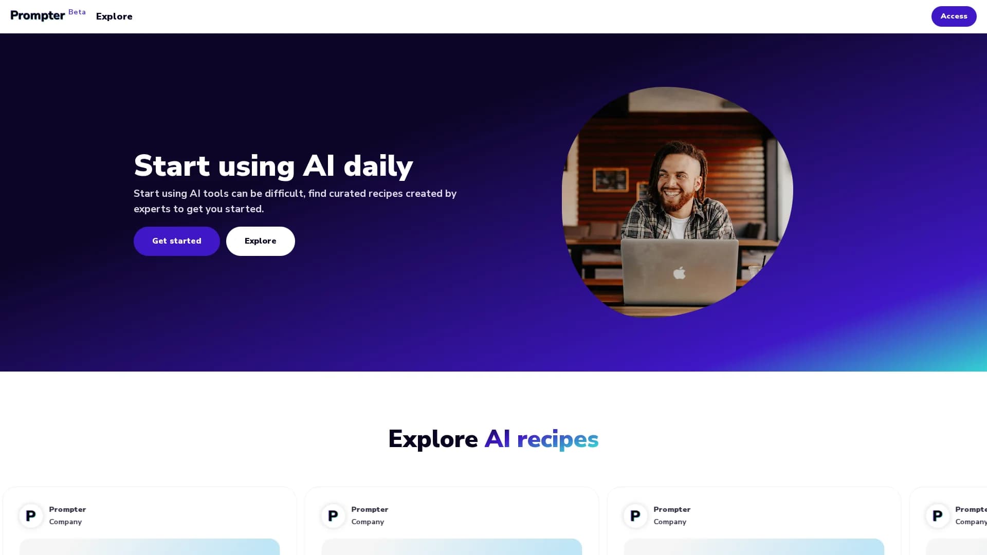 prompter-company homepage