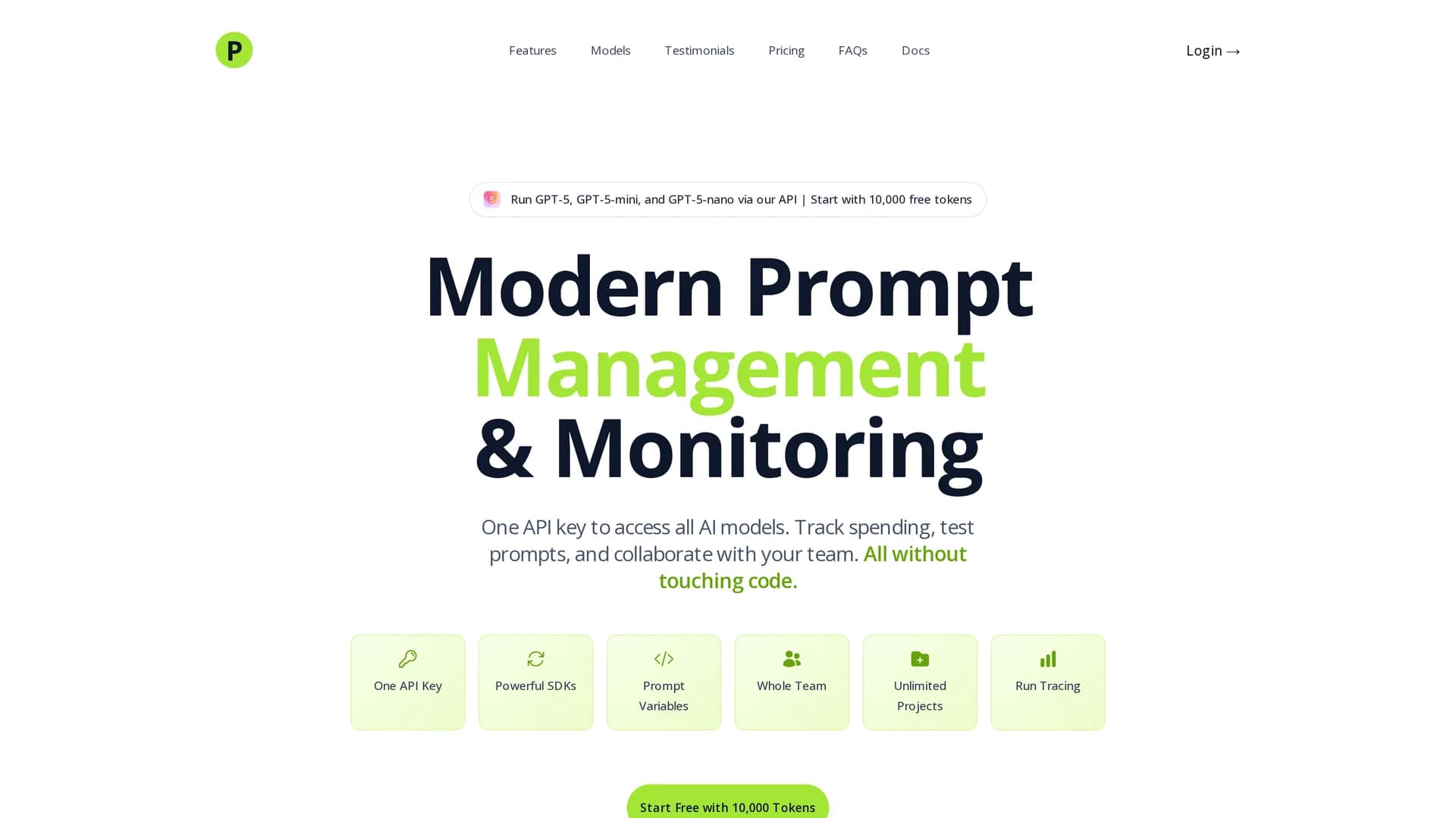 promptground homepage