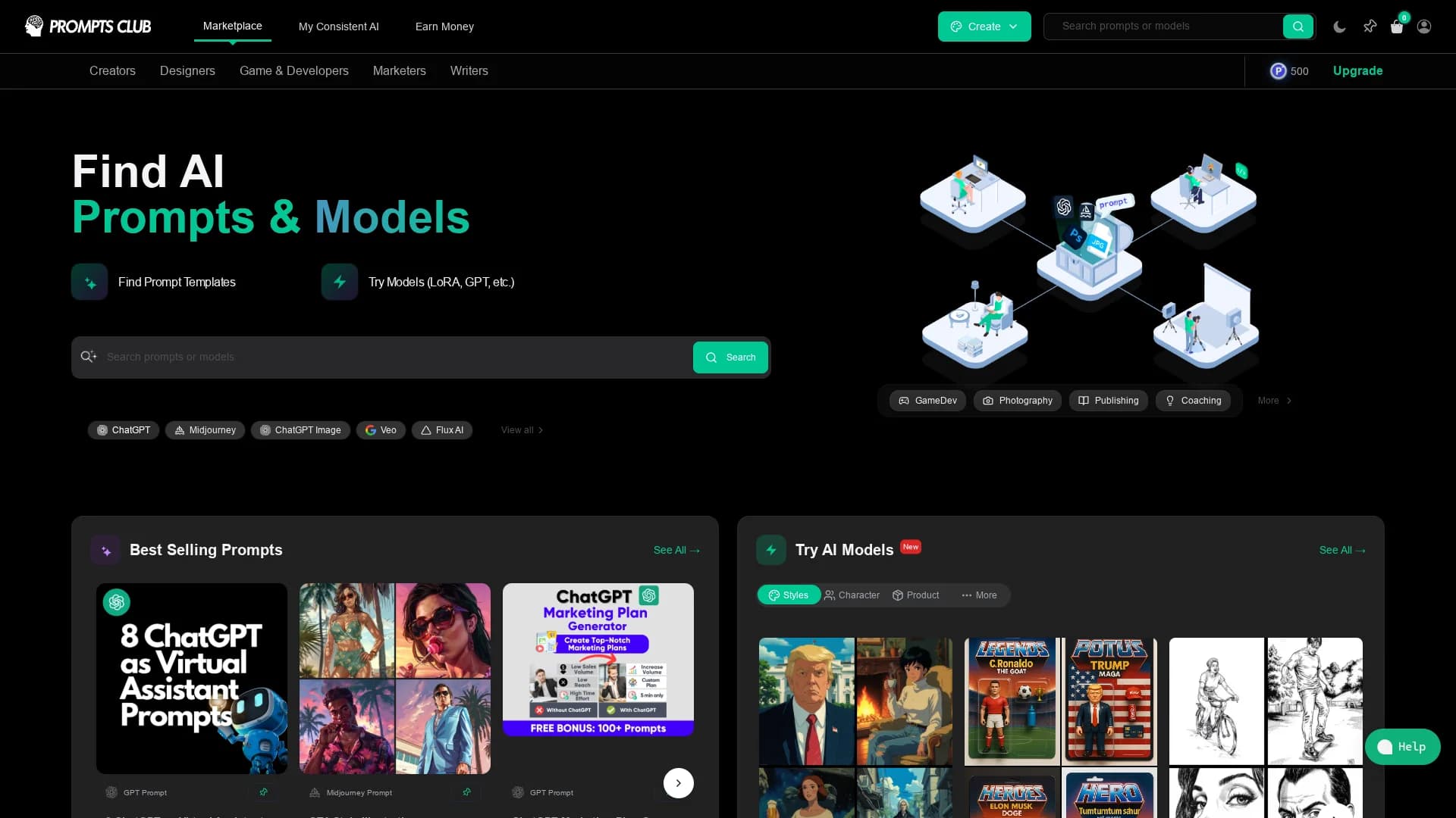 prompts-club homepage