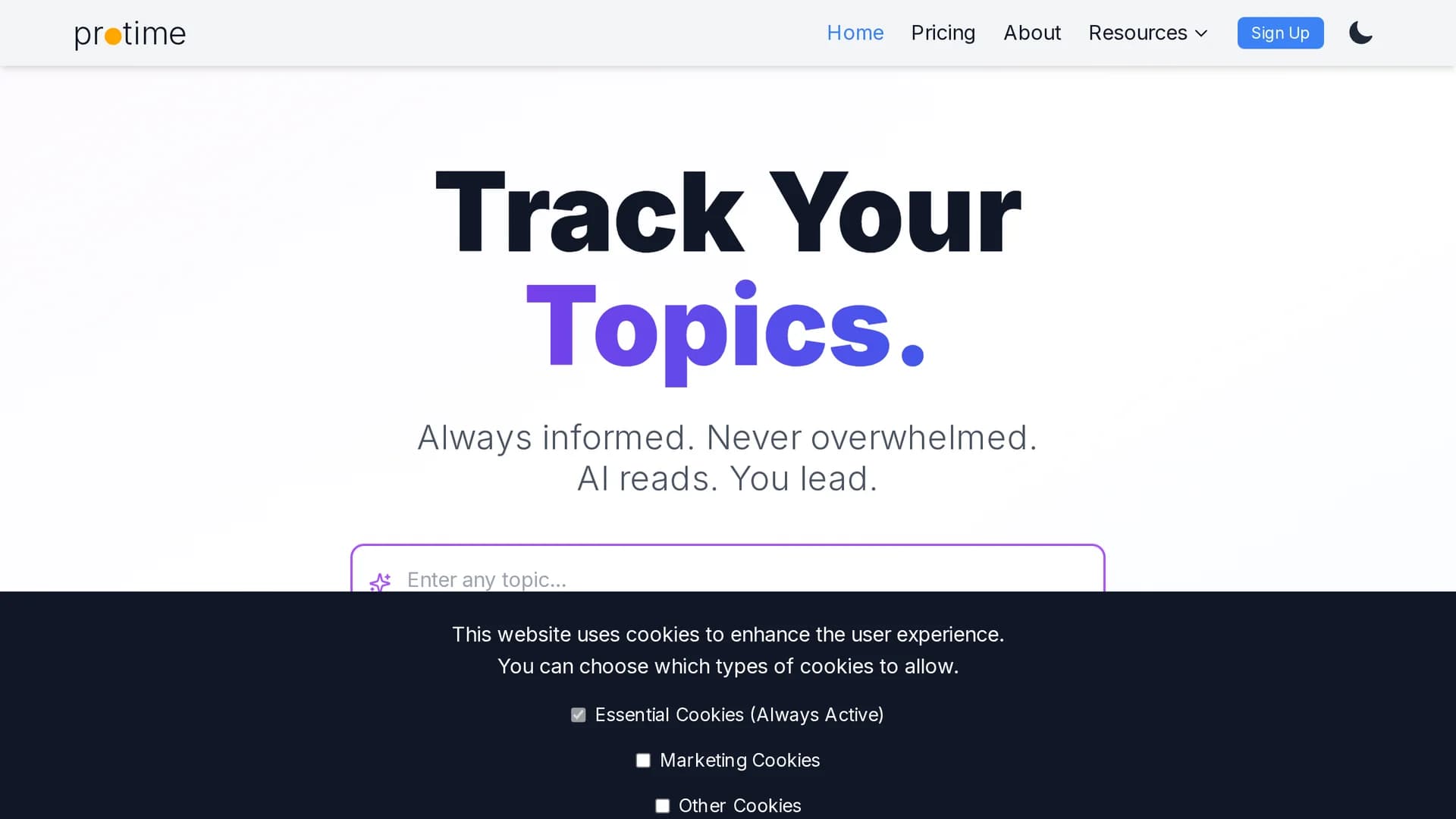 protime homepage