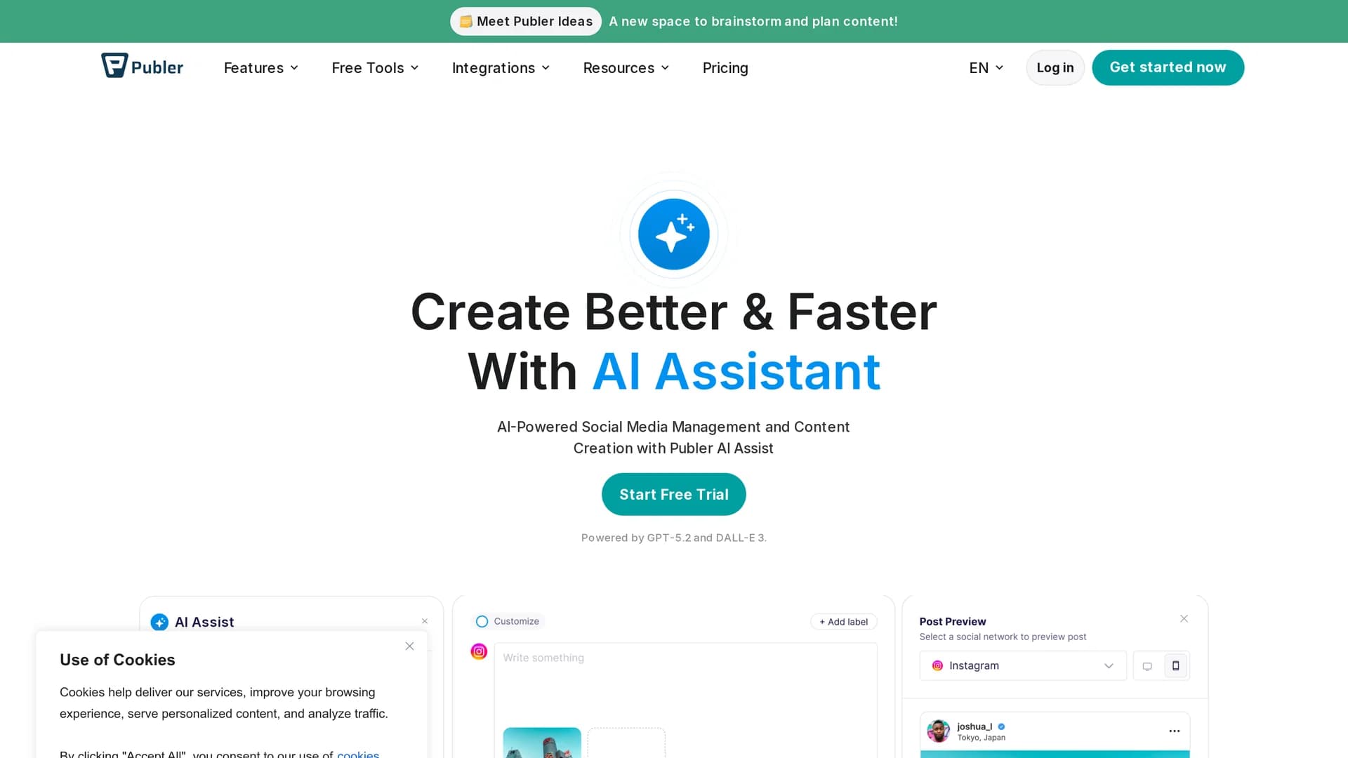 publer-ai-assist homepage